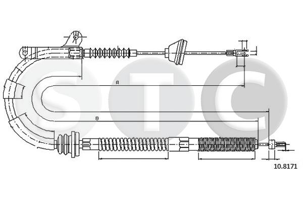 Cavo comando, freno stazionamento STC T483574