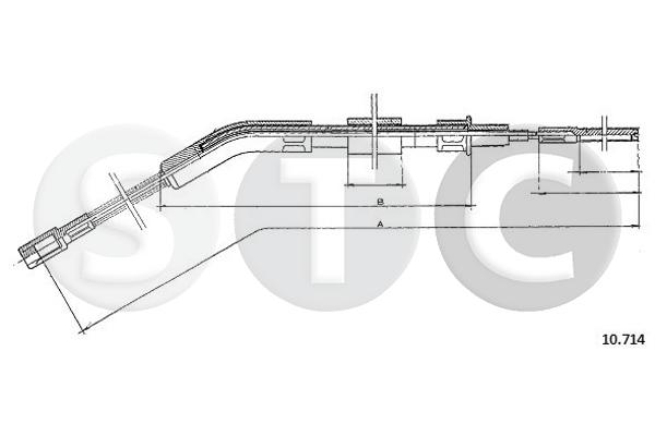 Cavo comando, freno stazionamento STC T483689