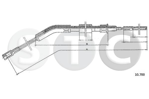 Cavo comando, freno stazionamento STC T483692