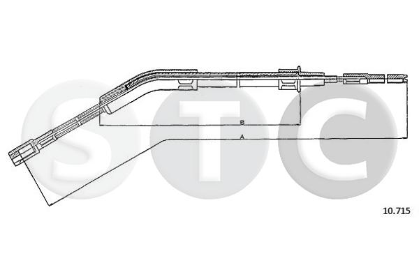 Cavo comando, freno stazionamento STC T483694