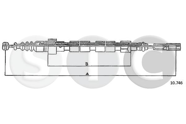 Cavo comando, freno stazionamento STC T483714