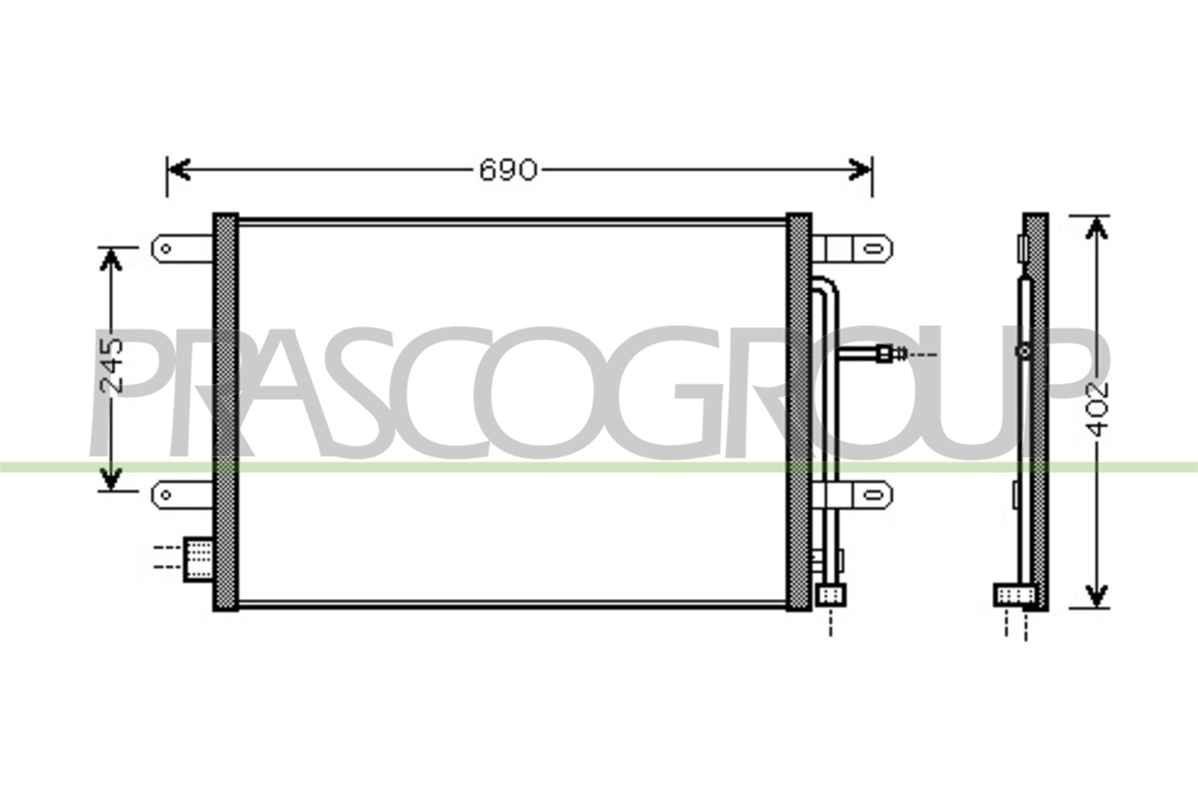 Condensatore, climatizzatore PRASCO AD022C001