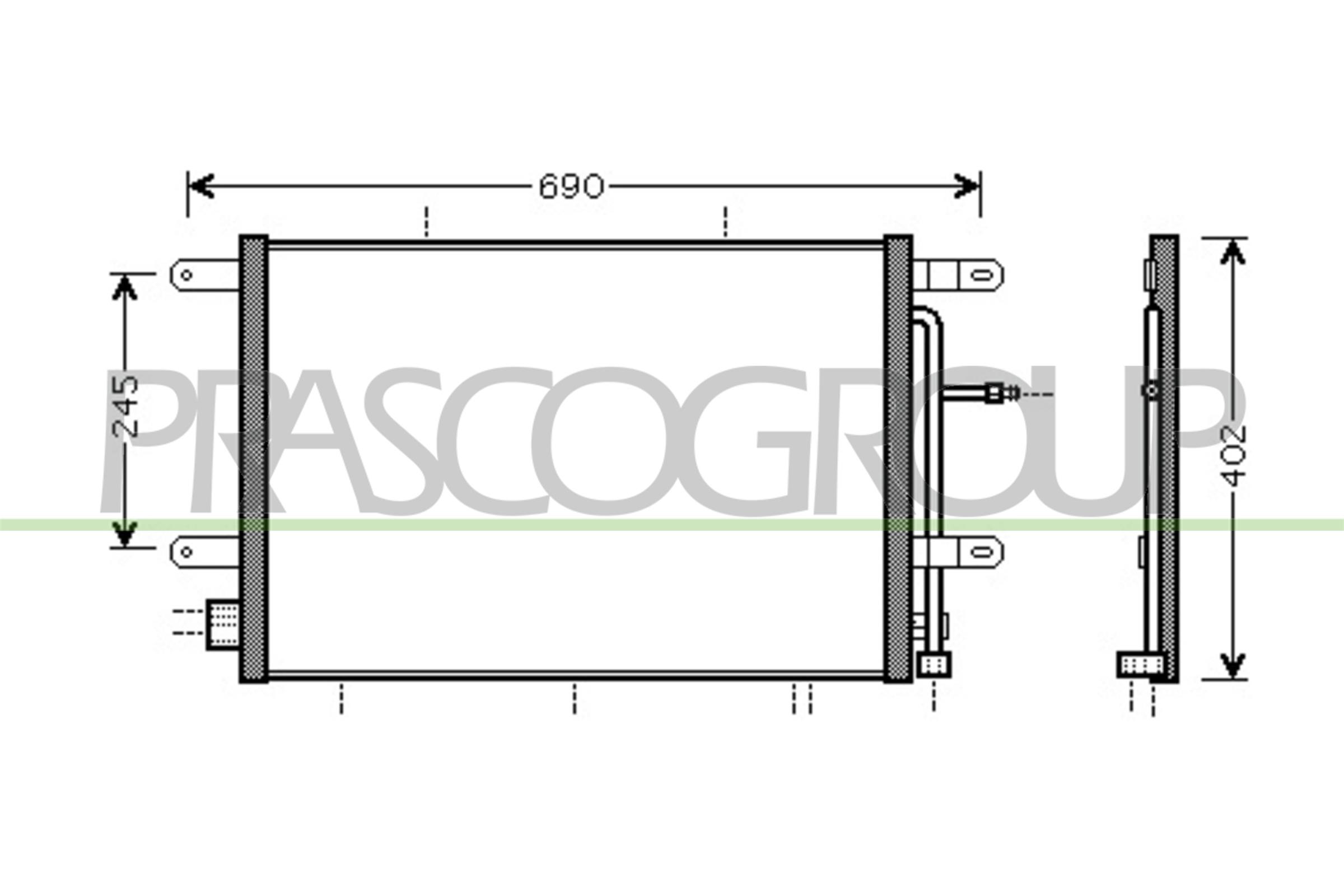Condensatore, climatizzatore PRASCO AD022C002