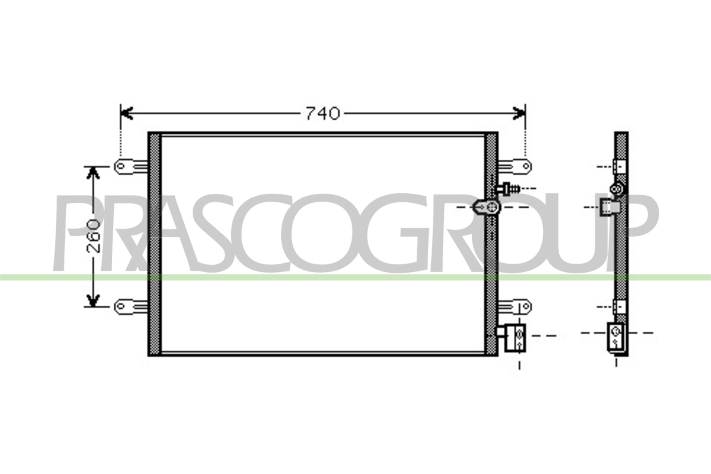Condensatore, climatizzatore PRASCO AD034C001