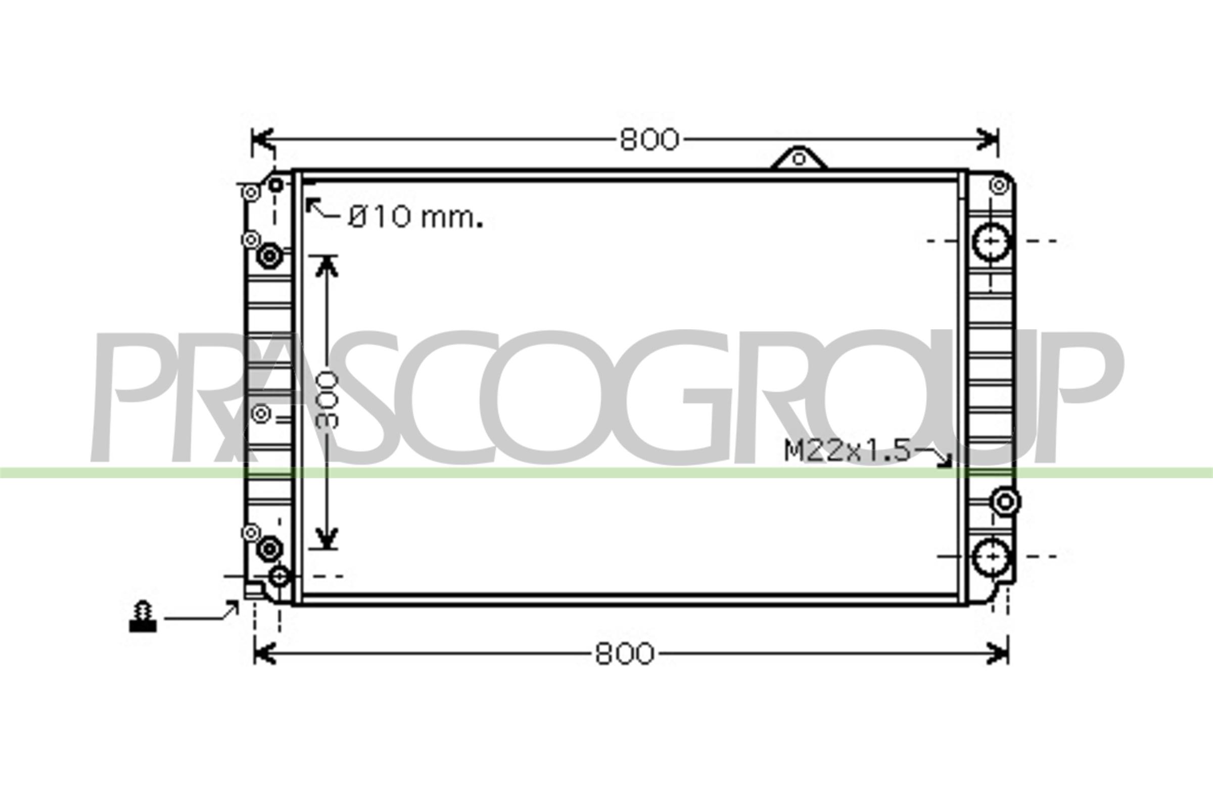 Radiatore, raffreddamento motore PRASCO AD060R006