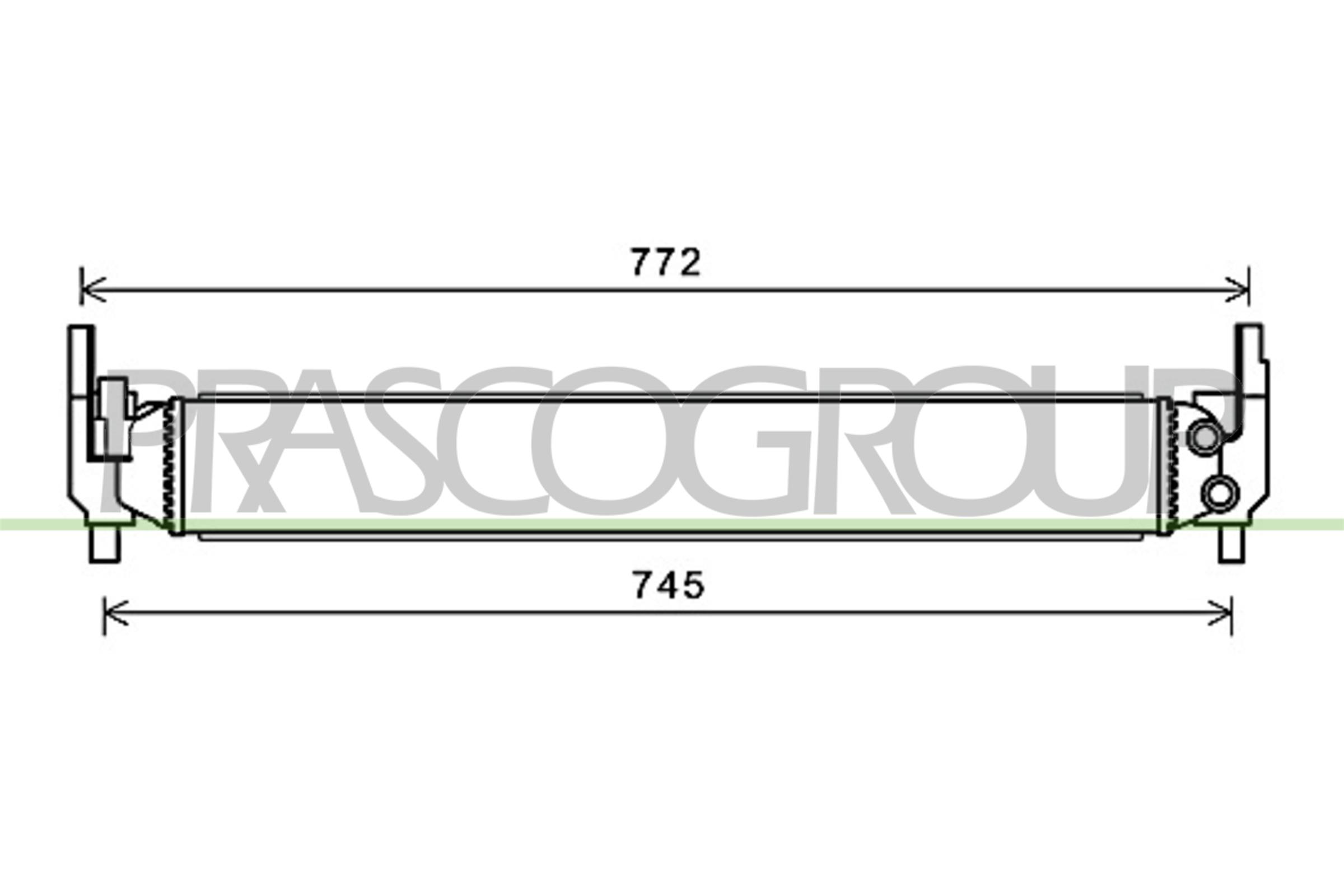 Radiatore, raffreddamento motore PRASCO AD120R005