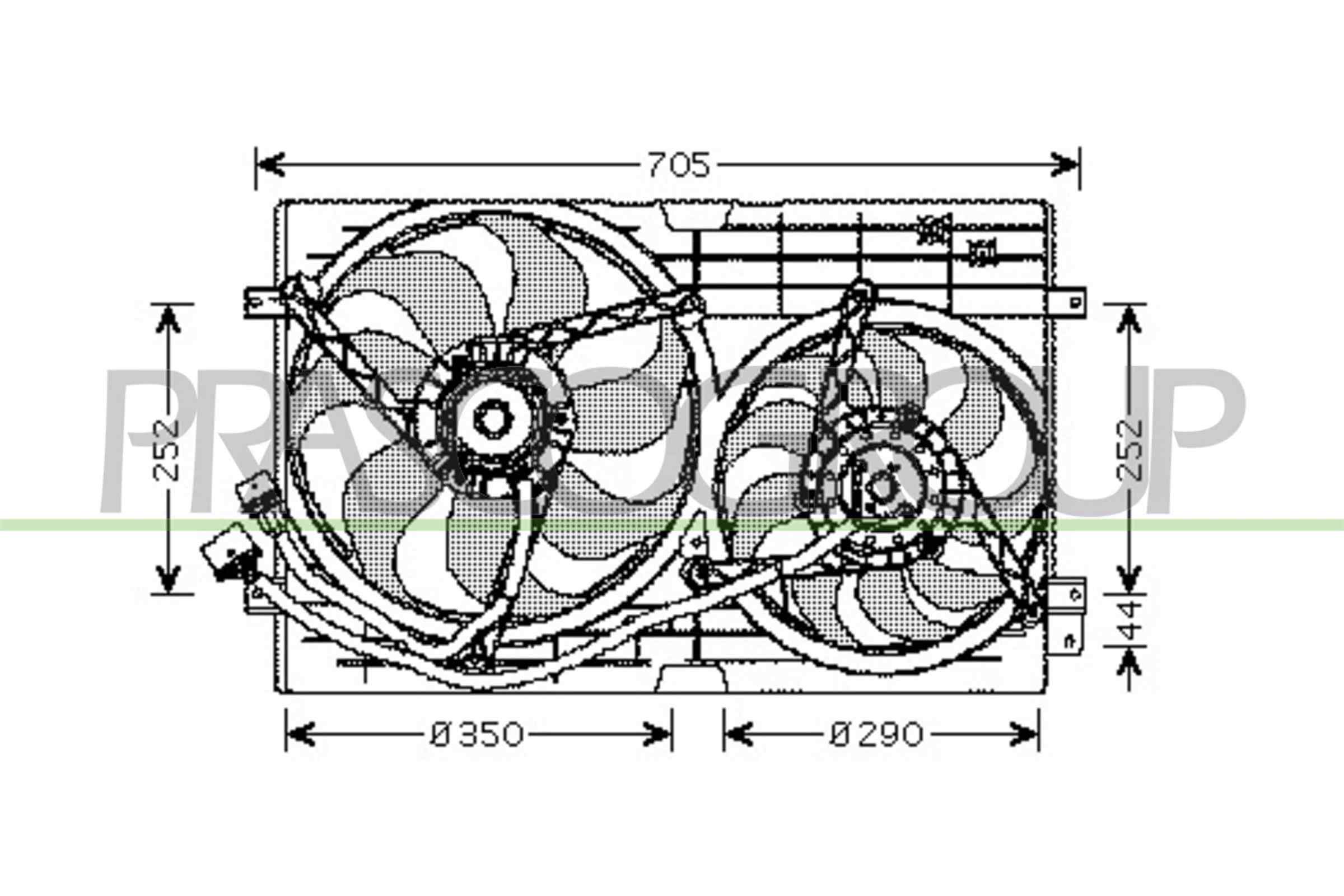Ventola, raffreddamento motore PRASCO AD200F002