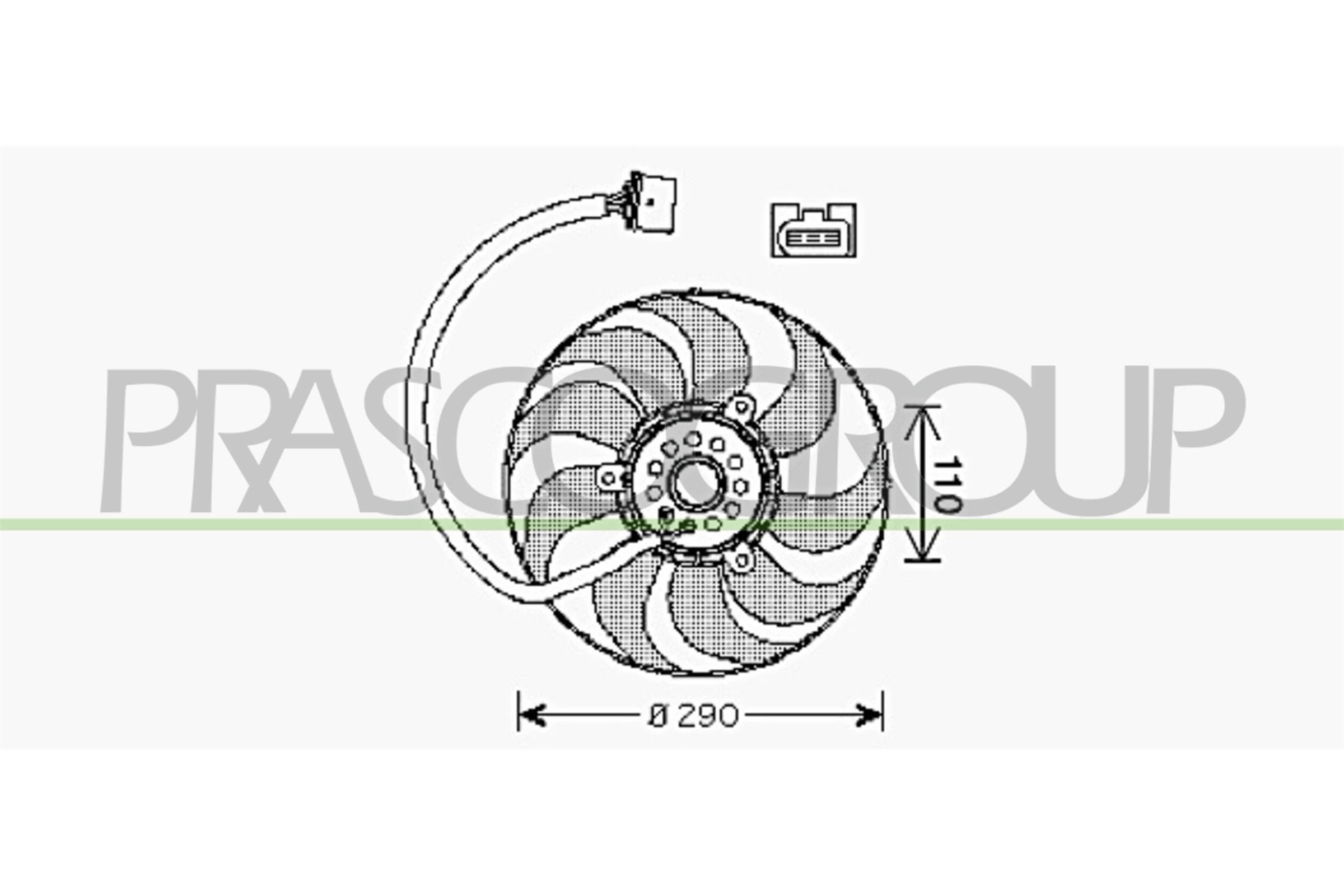 Ventola, raffreddamento motore PRASCO AD200F007