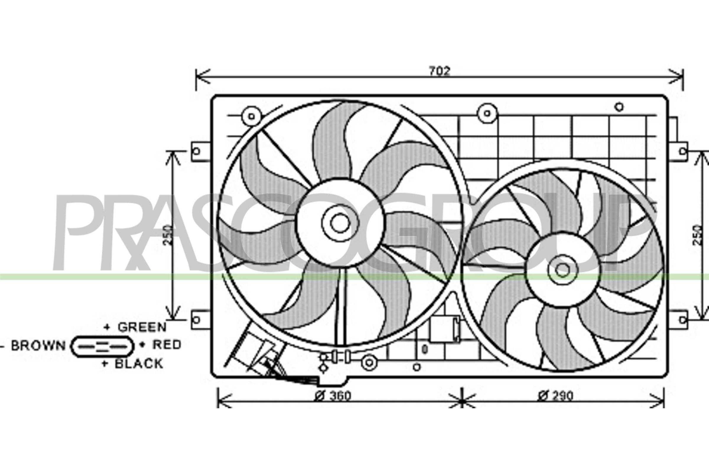 Ventola, raffreddamento motore PRASCO AD320F002