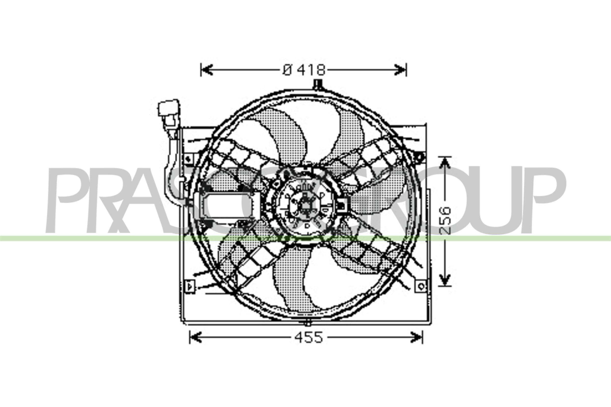 Ventola, raffreddamento motore PRASCO BM018F003