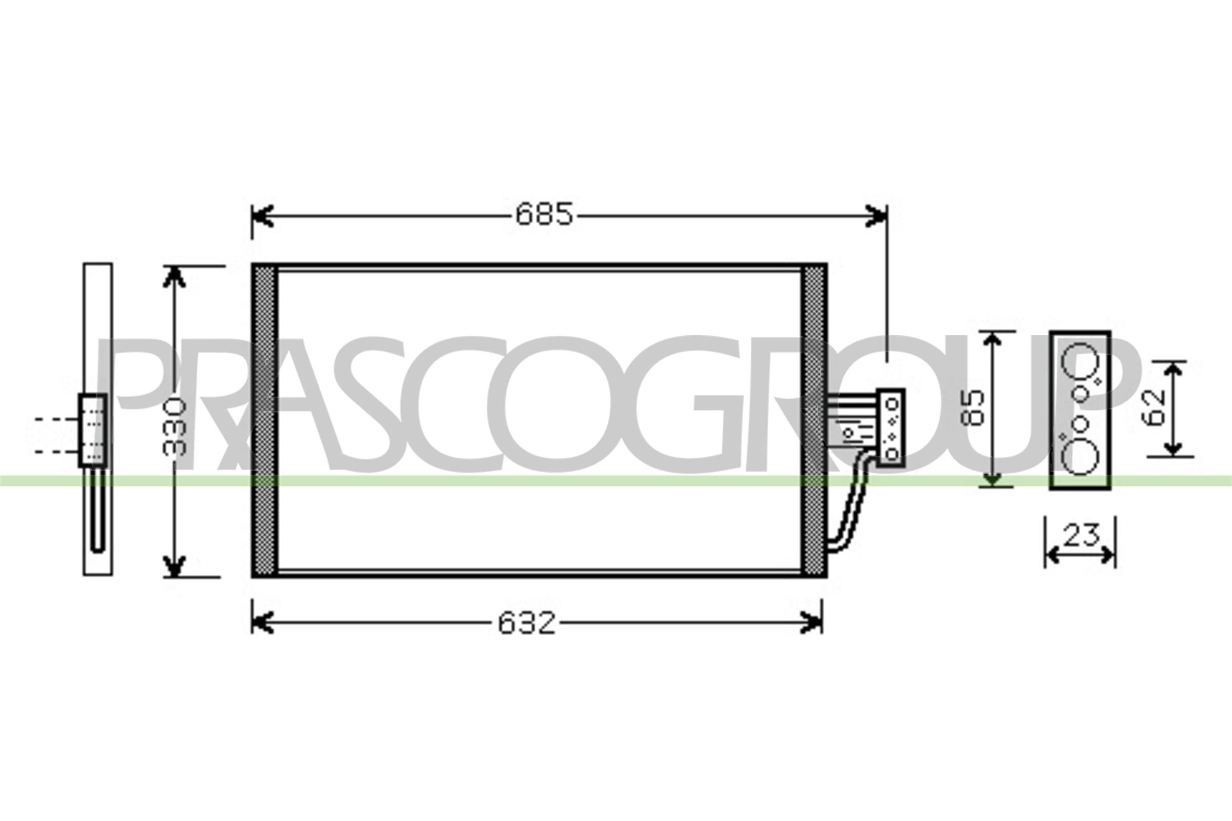 Condensatore, climatizzatore PRASCO BM044C001