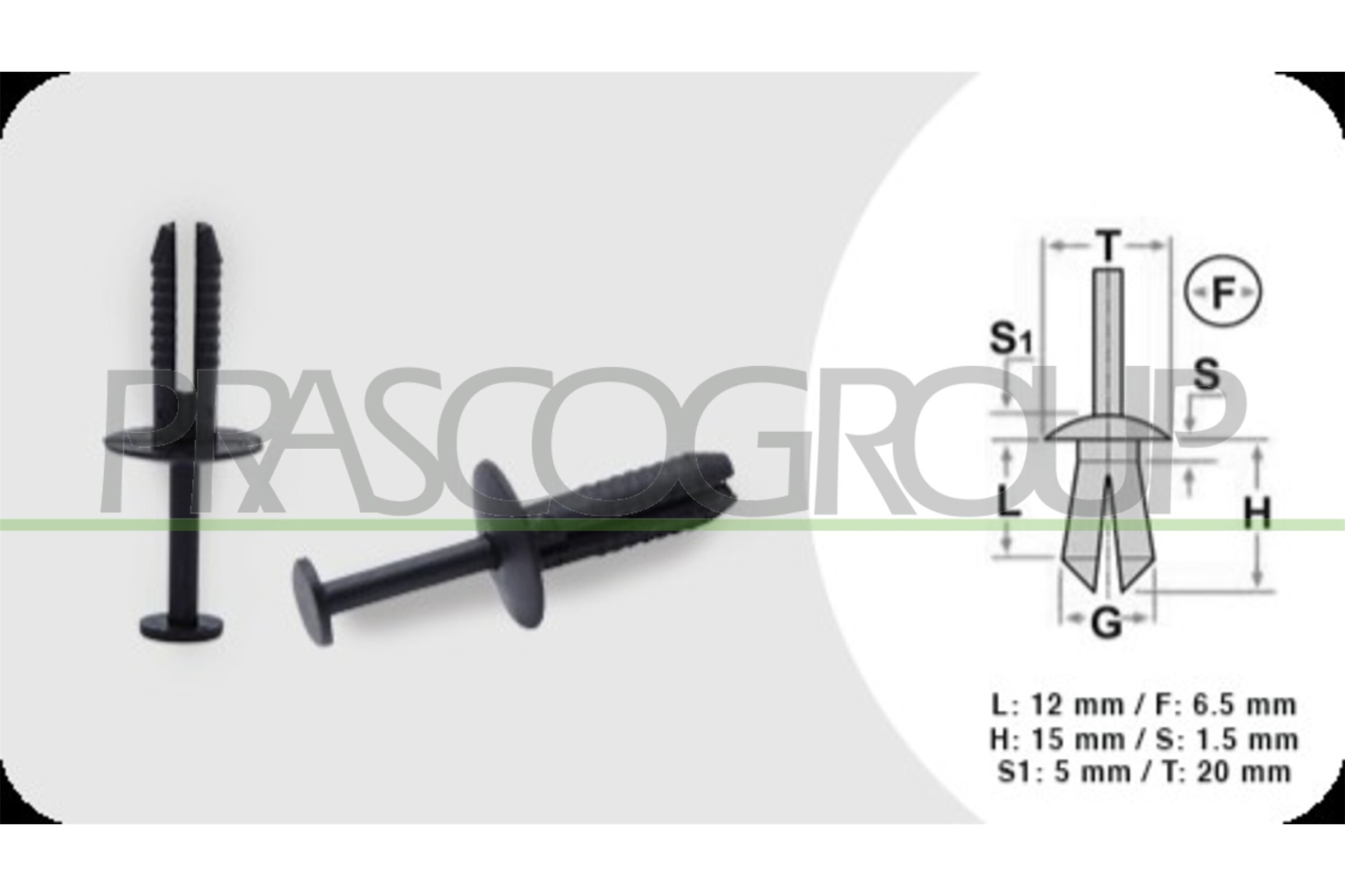 Kit clip d'arresto, carrozzeria PRASCO BM044CL01