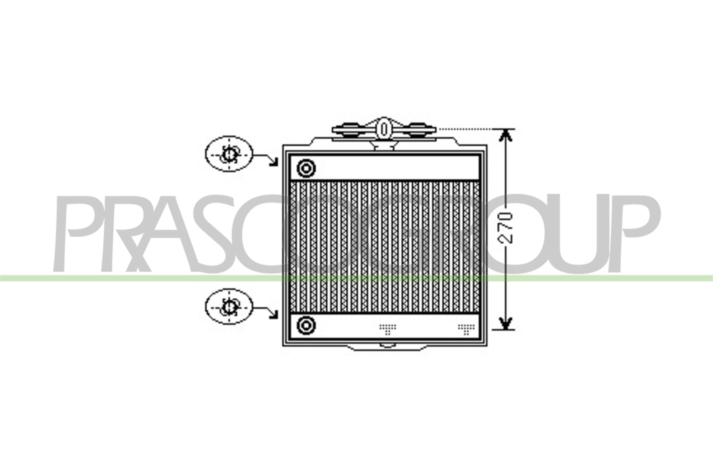 Radiatore, raffreddamento motore PRASCO BM101R005