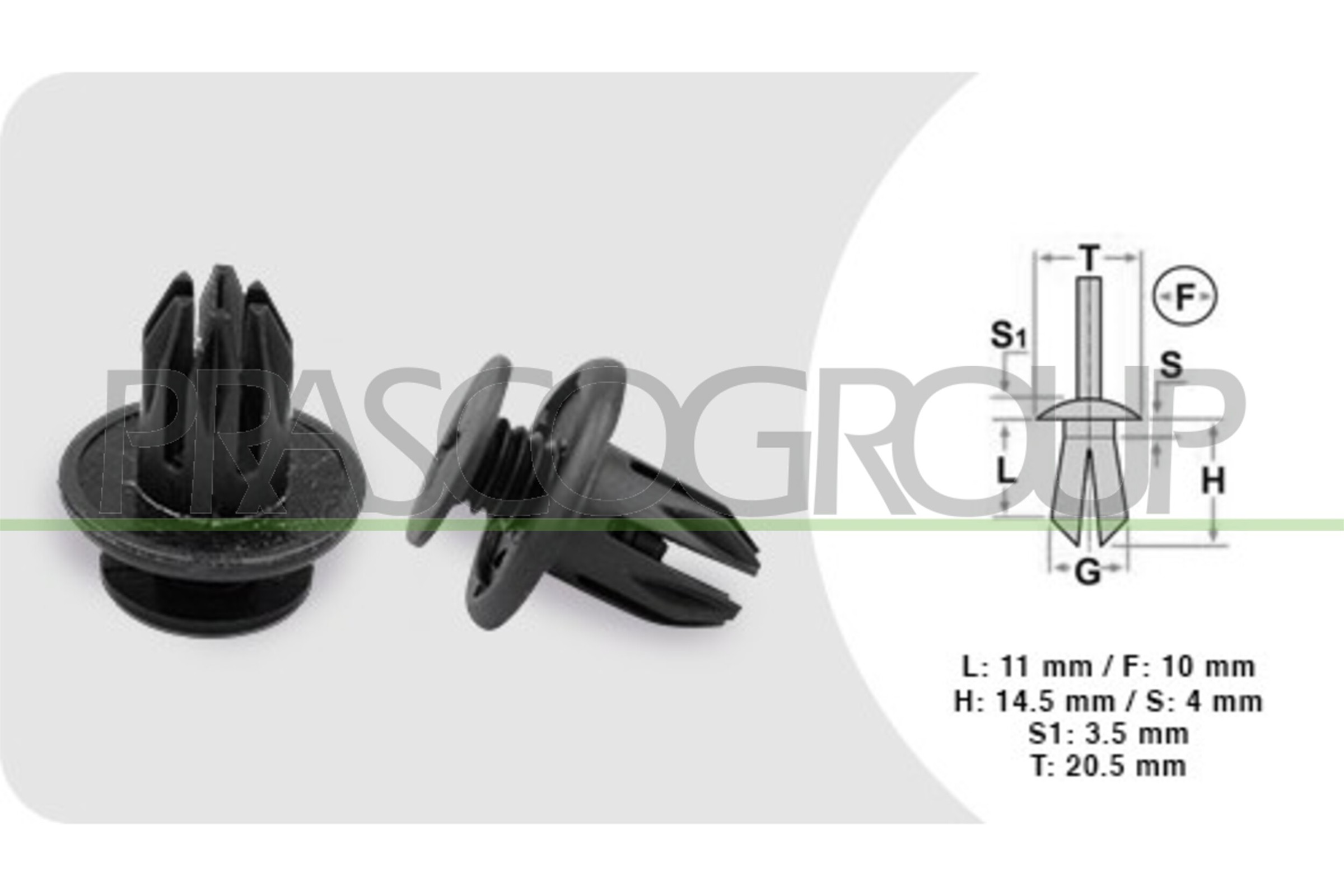 Kit clip d'arresto, carrozzeria PRASCO BM706CL01