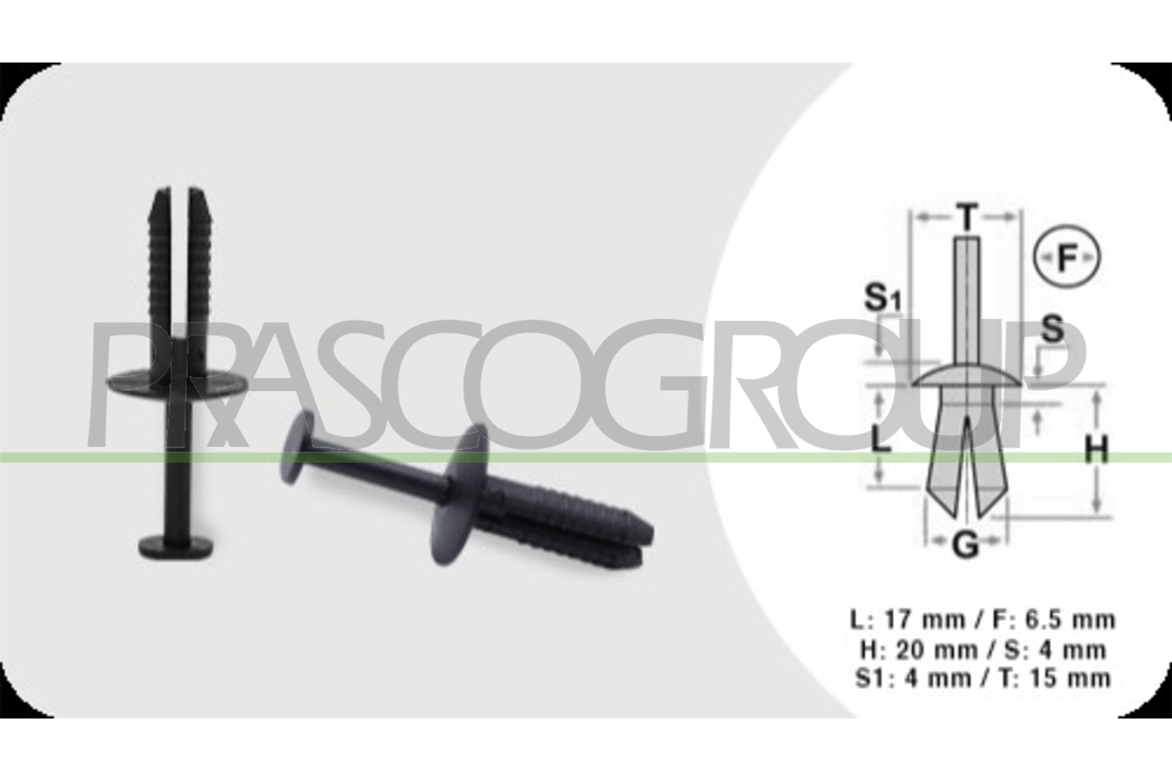 Kit clip d'arresto, carrozzeria PRASCO BM804CL01