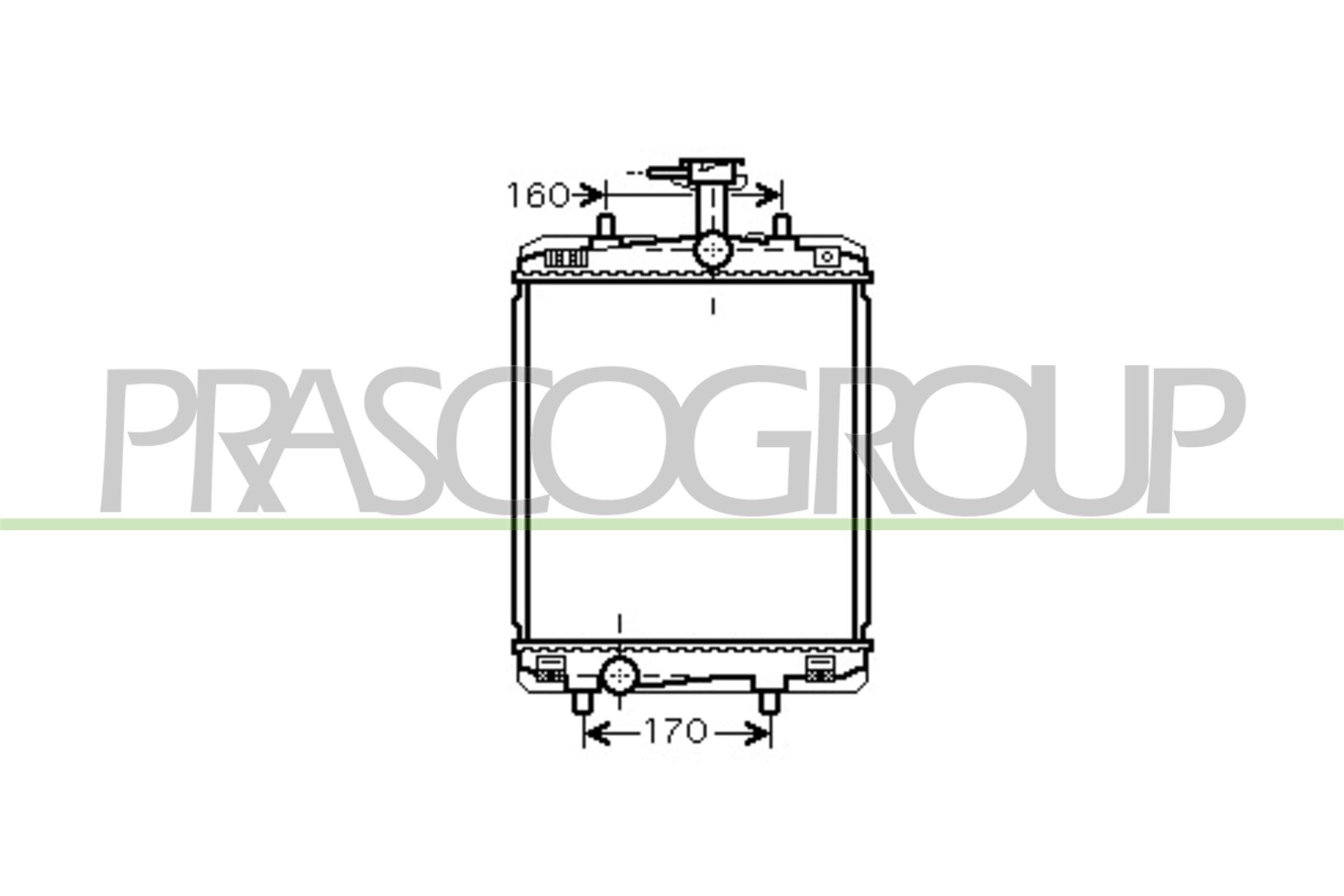 Radiatore, raffreddamento motore PRASCO CI201R003