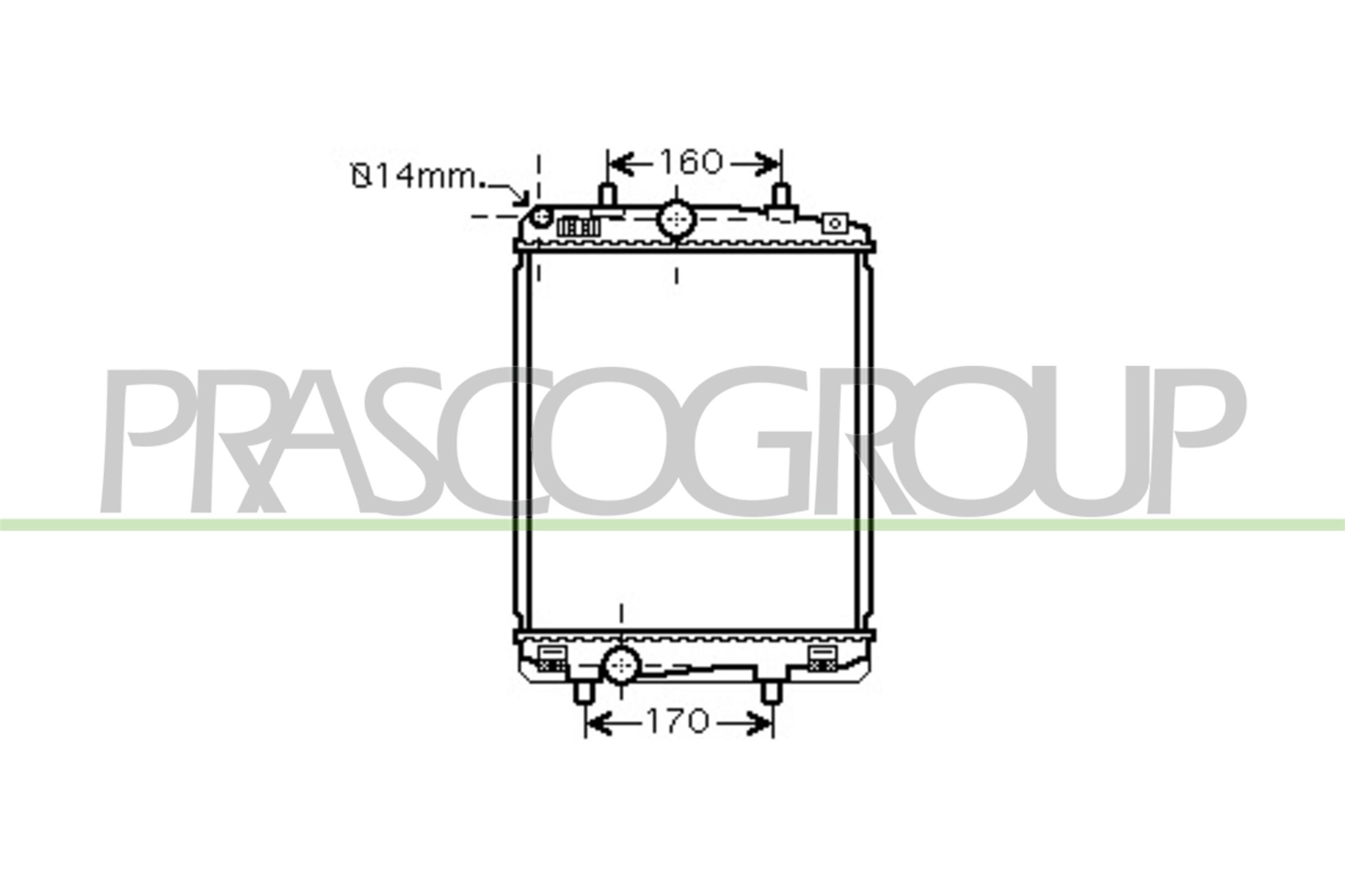 Radiatore, raffreddamento motore PRASCO CI201R004