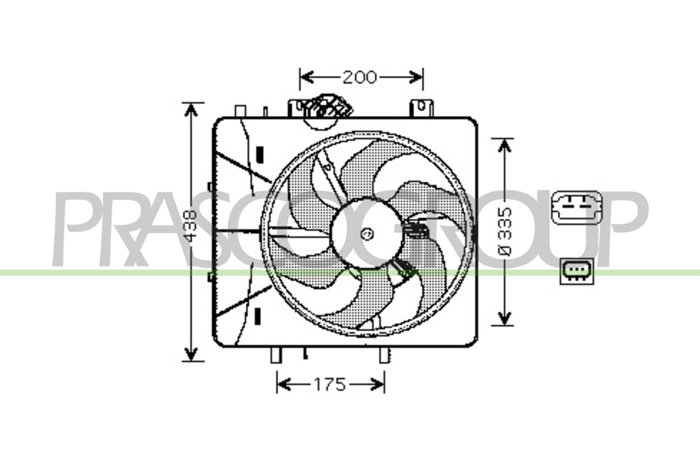 Ventola, raffreddamento motore PRASCO CI304F001