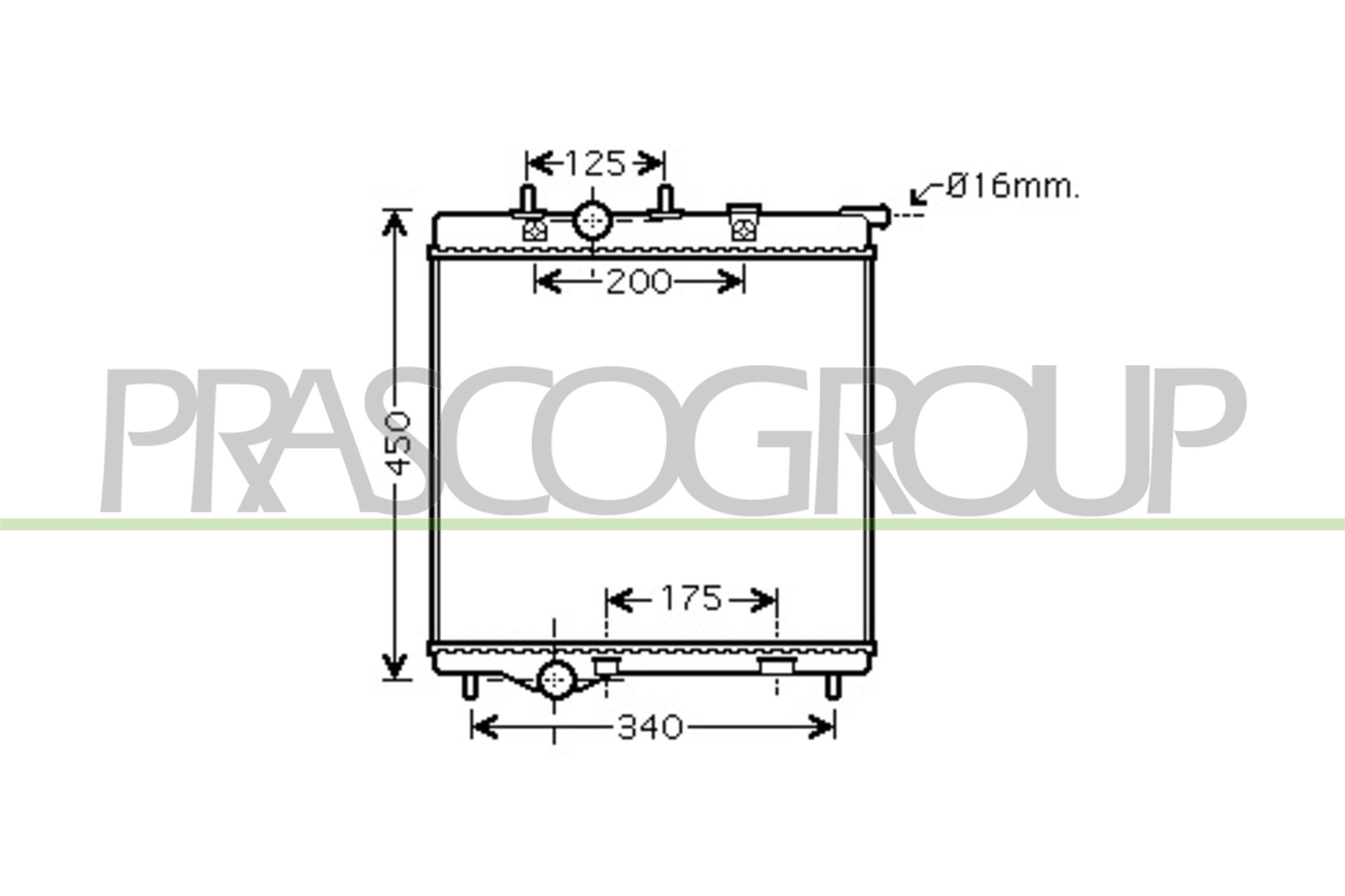Radiatore, raffreddamento motore PRASCO CI325R003
