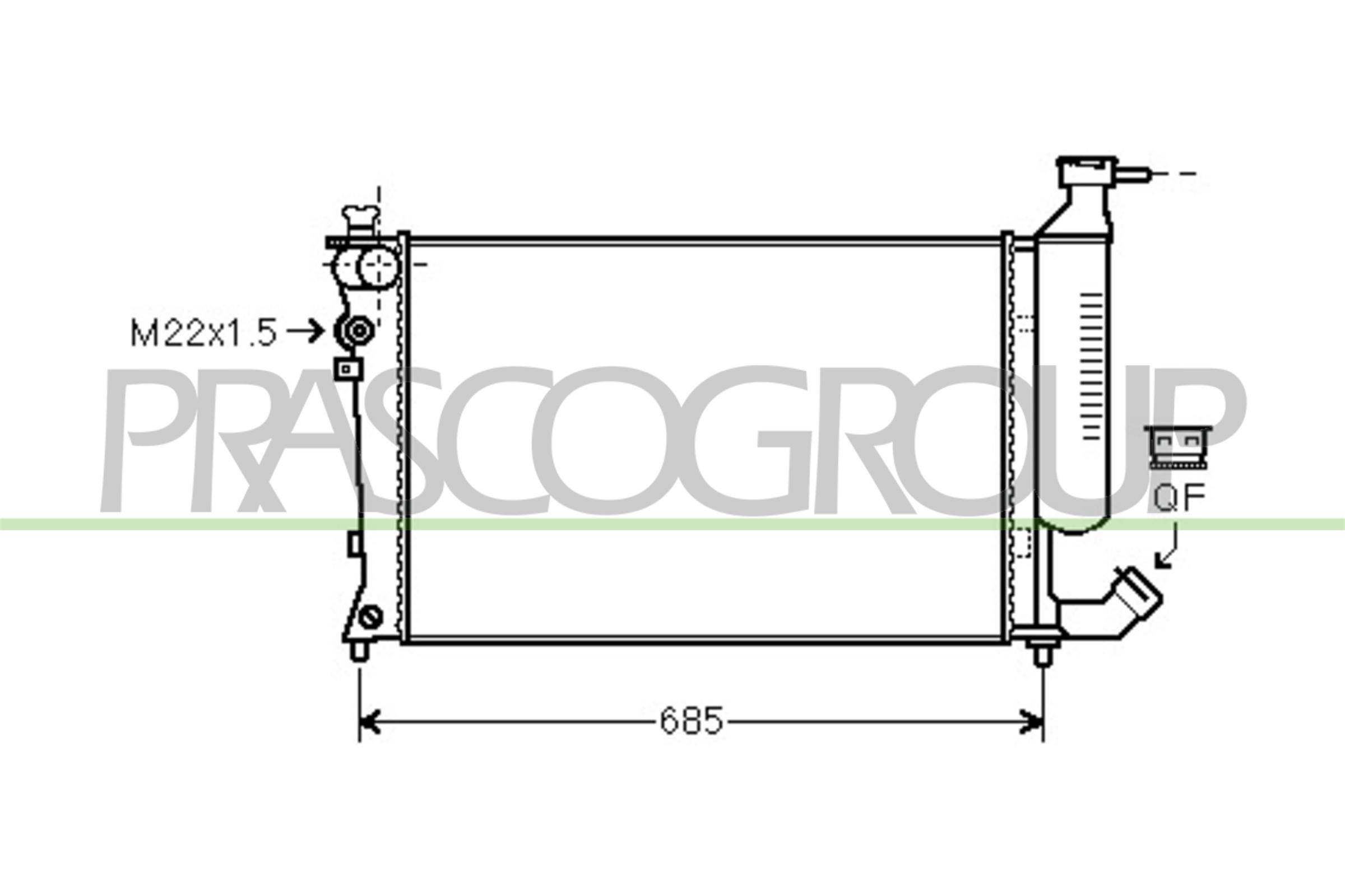 Radiatore, raffreddamento motore PRASCO CI420R022