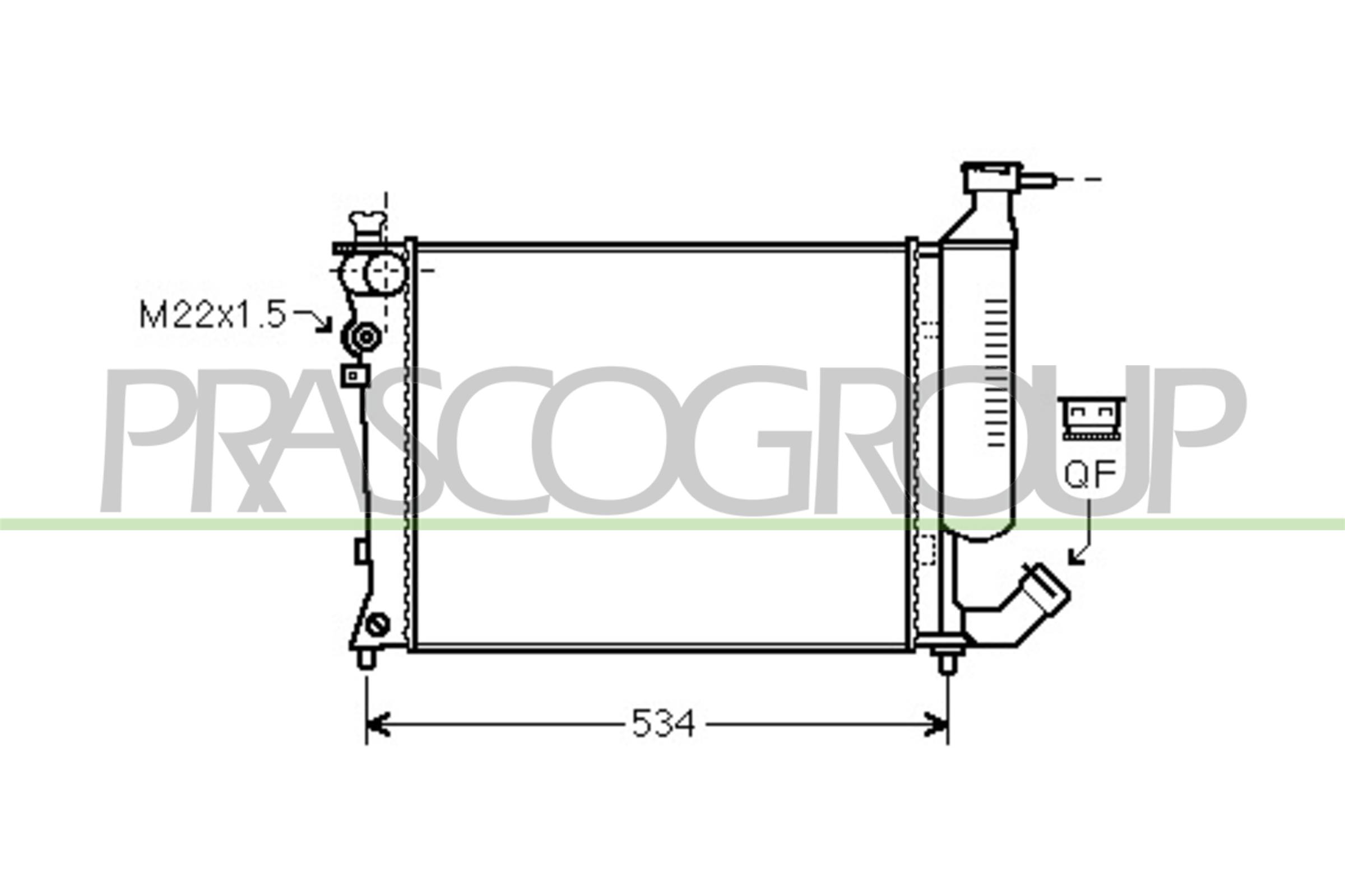 Radiatore, raffreddamento motore PRASCO CI420R024