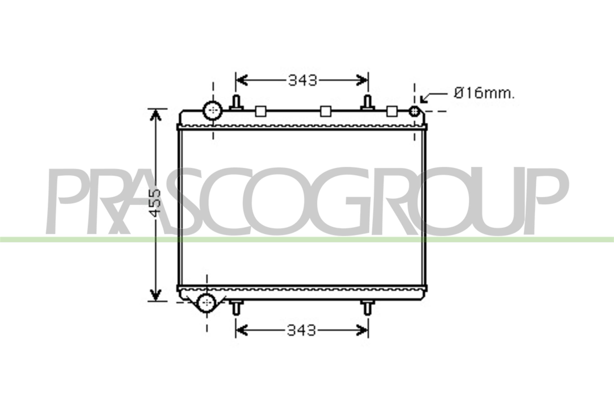 Radiatore, raffreddamento motore PRASCO CI424R006