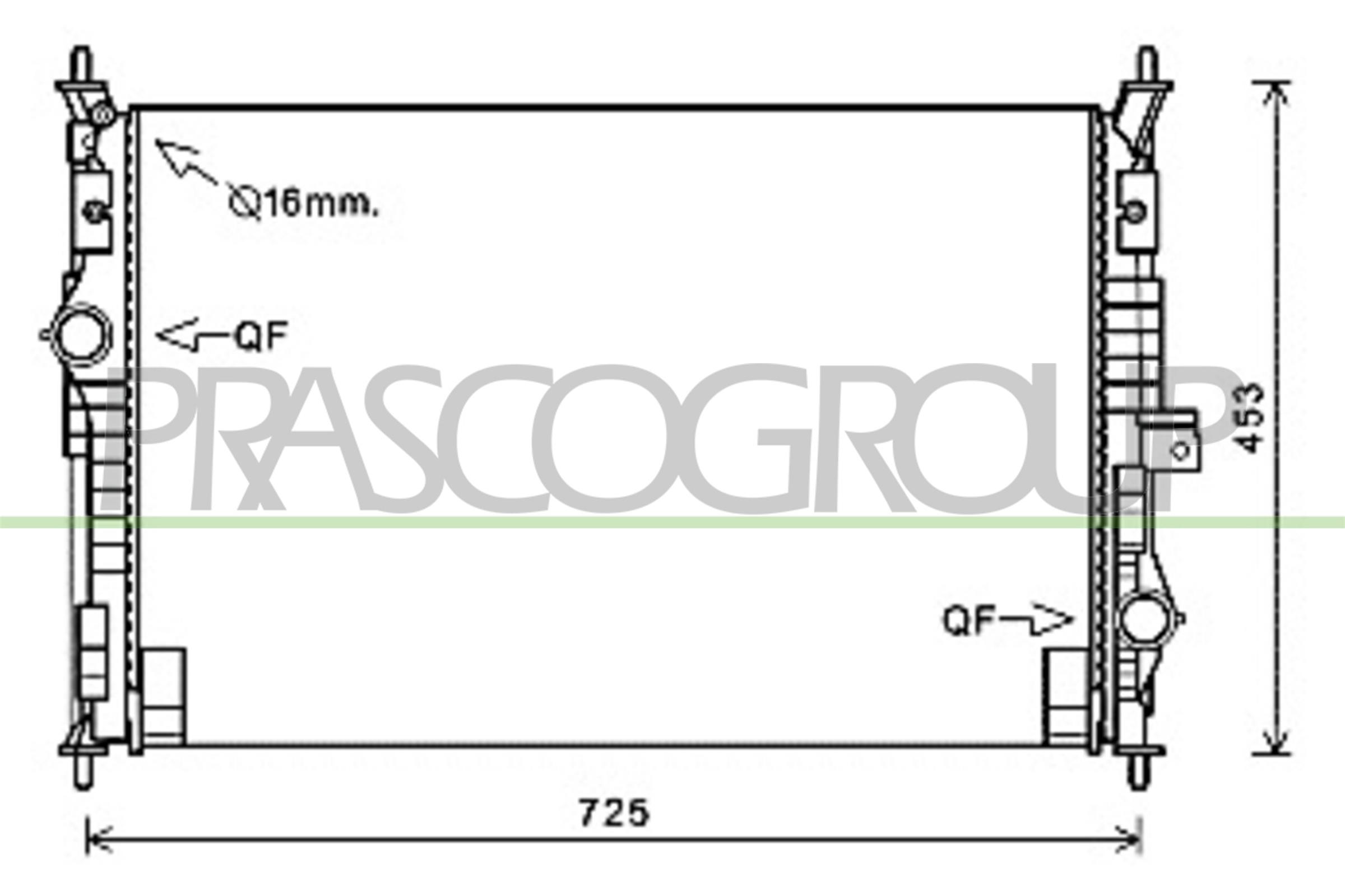 Radiatore, raffreddamento motore PRASCO CI450R001