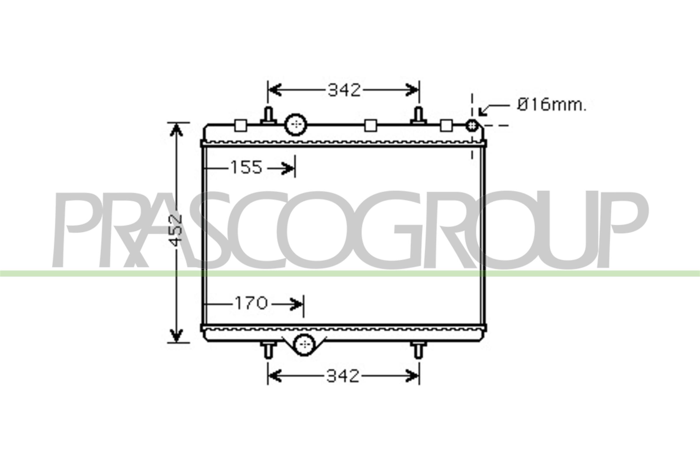 Radiatore, raffreddamento motore PRASCO CI717R003