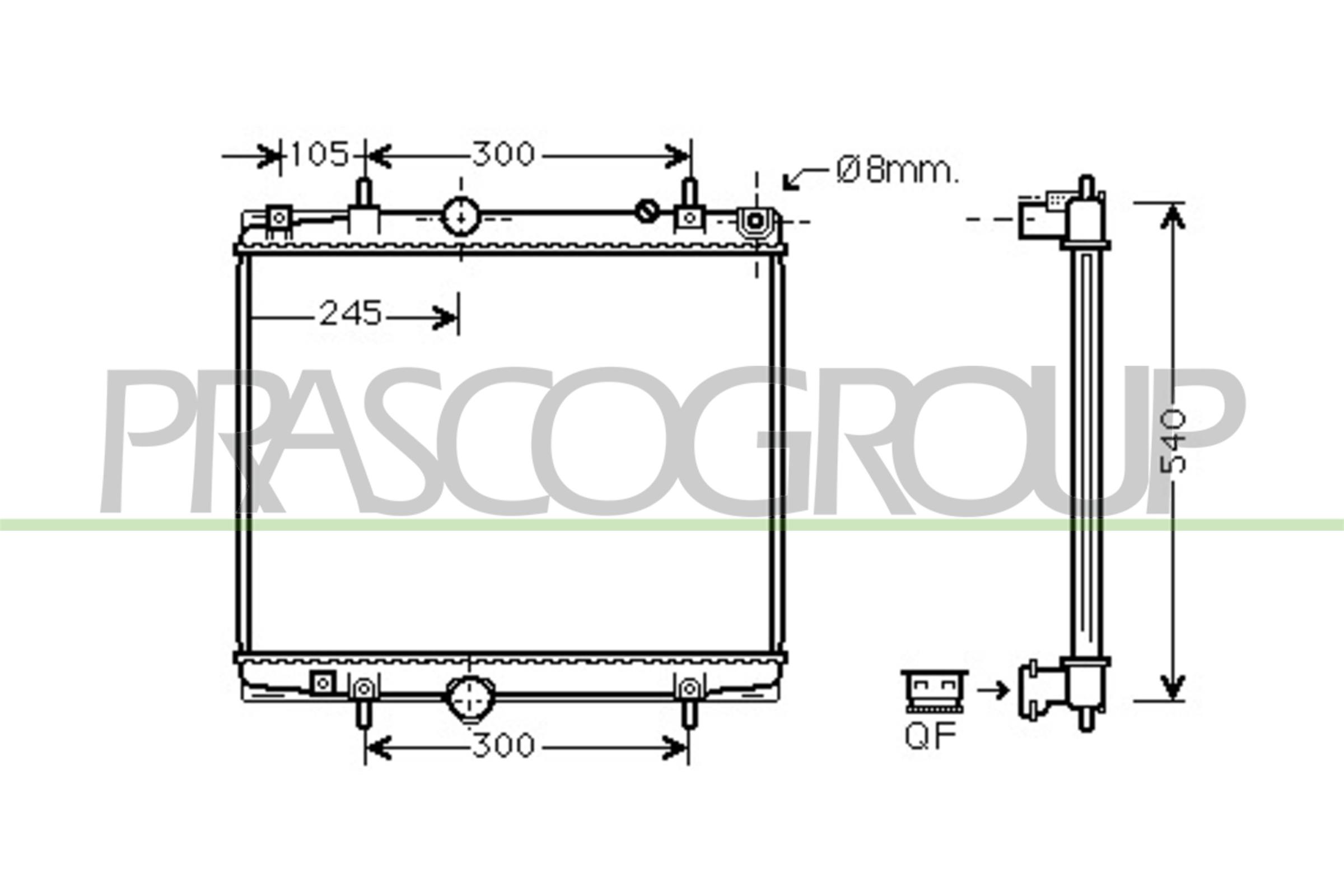 Radiatore, raffreddamento motore PRASCO CI942R001