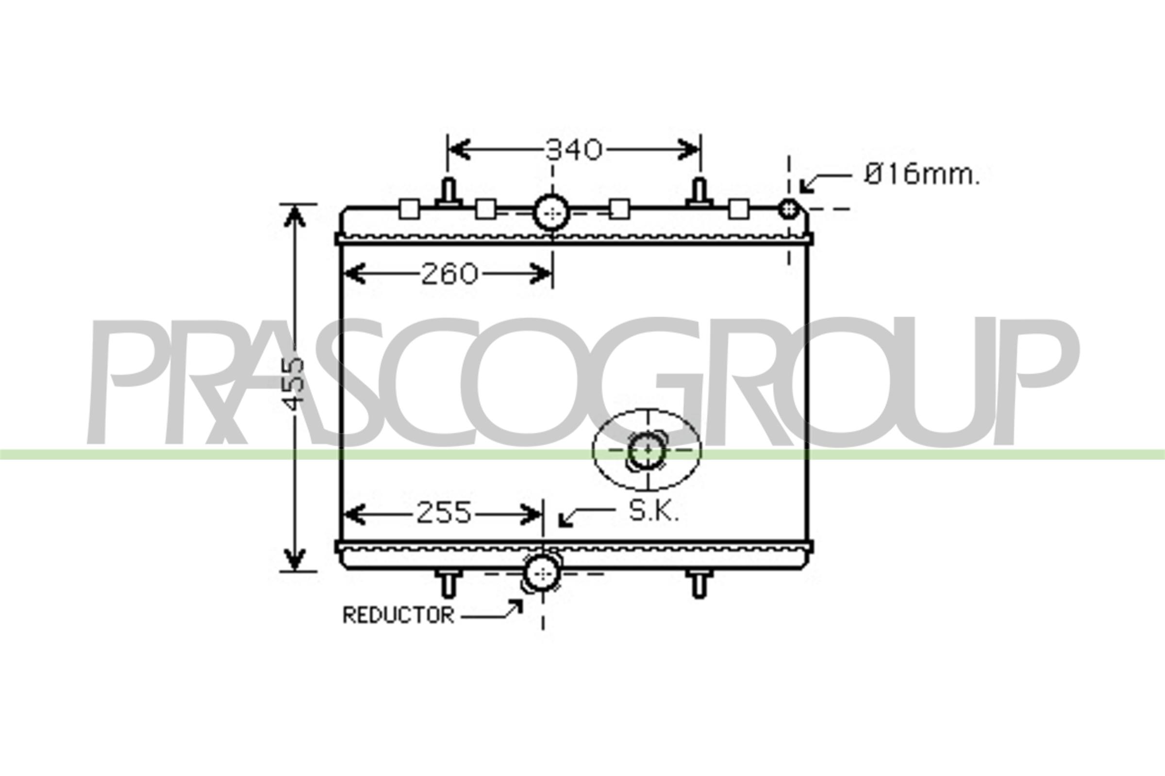 Radiatore, raffreddamento motore PRASCO CI942R002