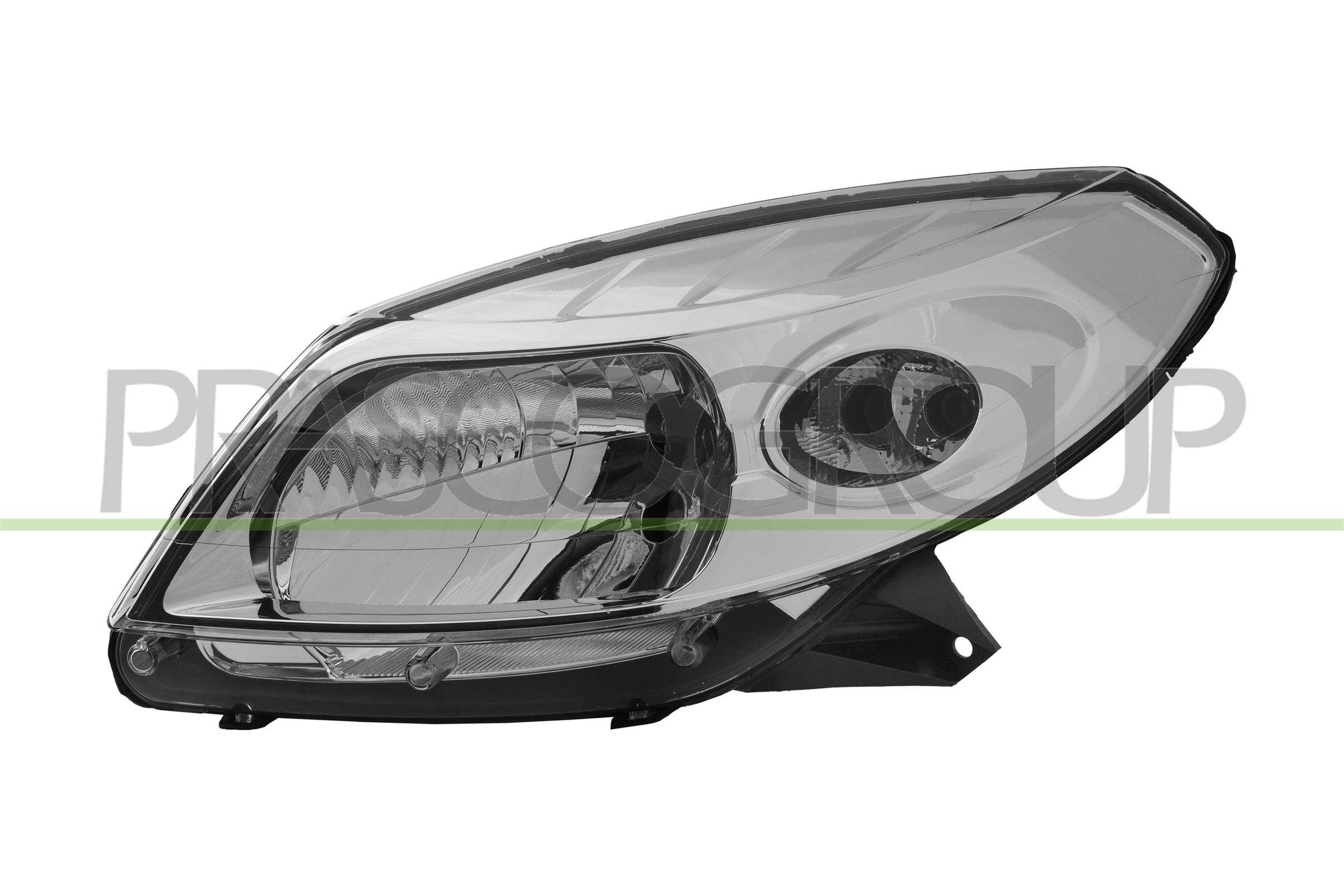 PRASCO PROIETTORE SINISTRO H4 ELETTRICO SENZA MOTORE CROMATO