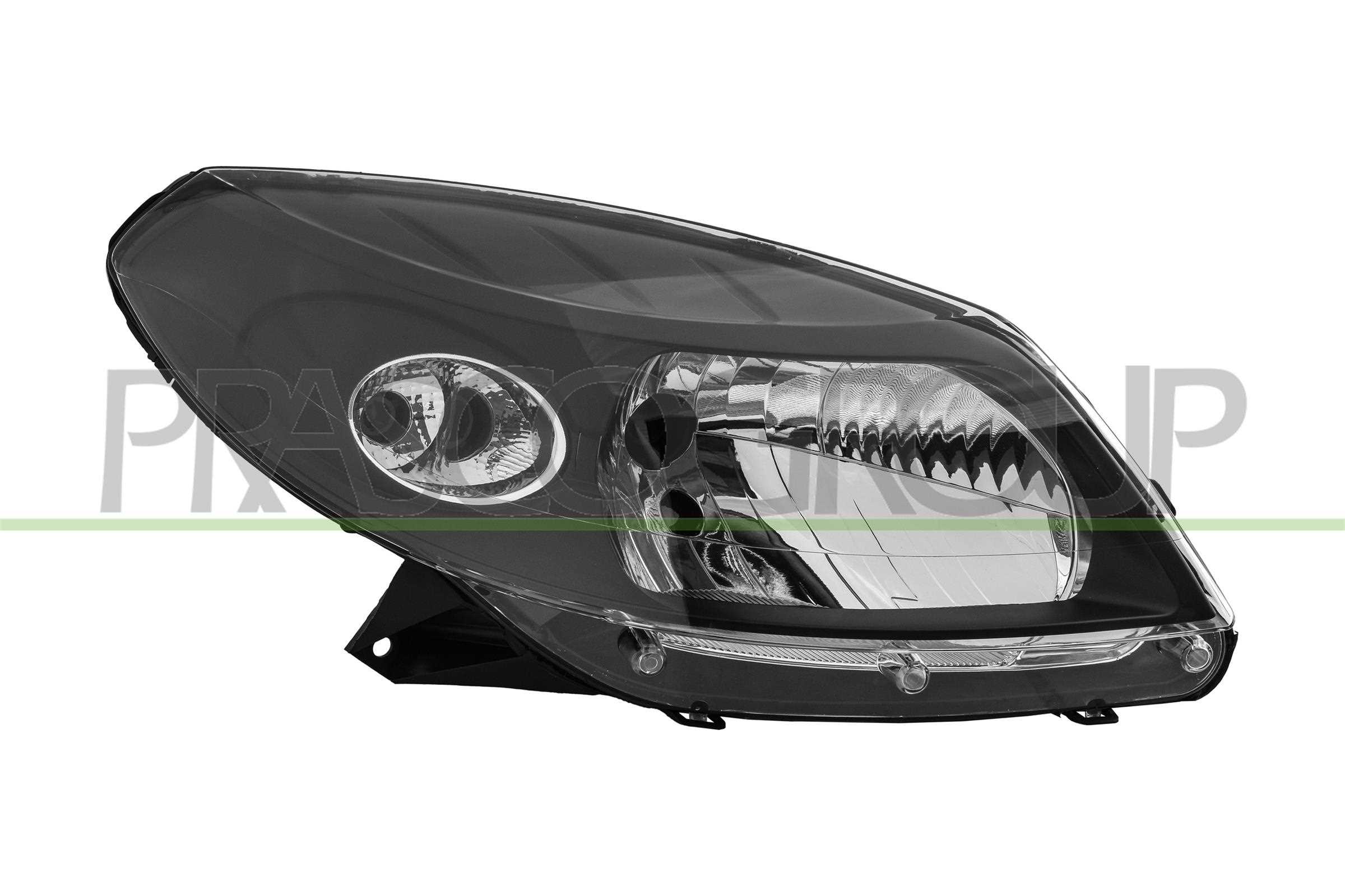 PRASCO PROIETTORE DESTRO H4 ELETTRICO SENZA MOTORE NERO