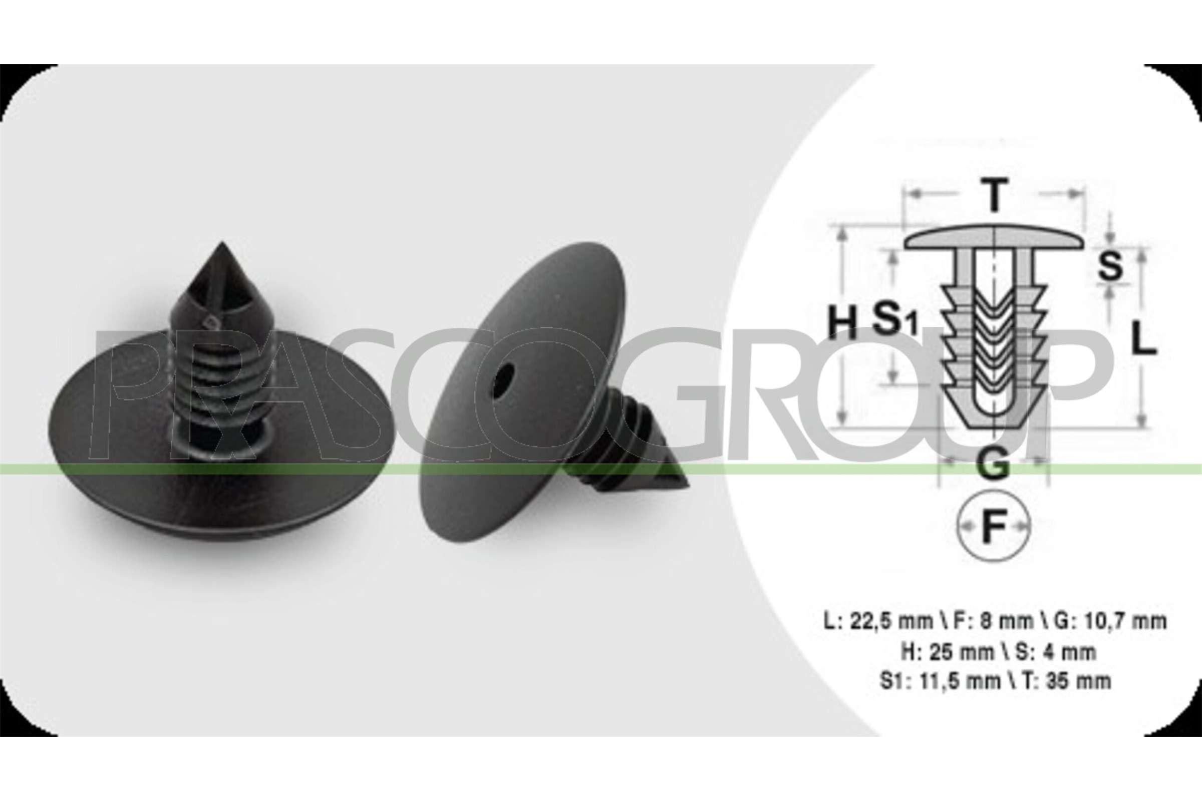 Kit clip d'arresto, carrozzeria PRASCO DA824CL02