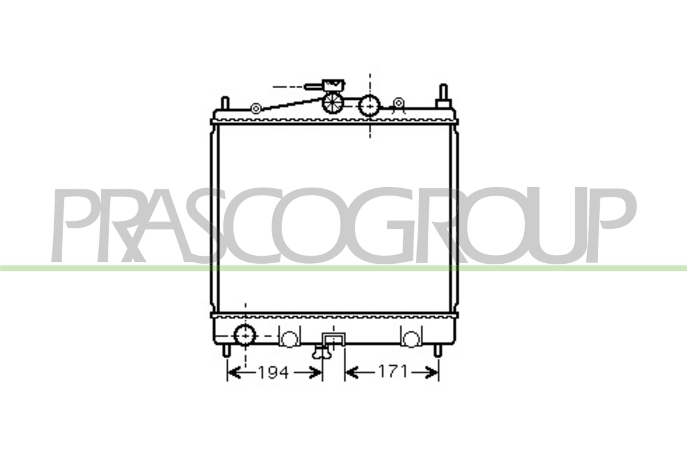 Radiatore, raffreddamento motore PRASCO DS011R009