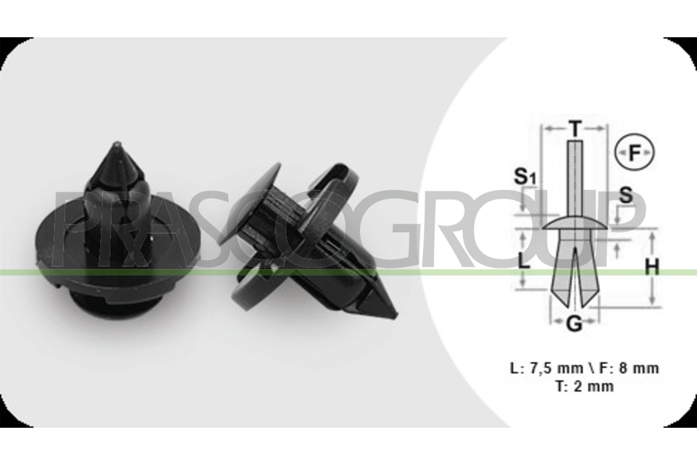 Kit clip d'arresto, carrozzeria PRASCO DS710CL01