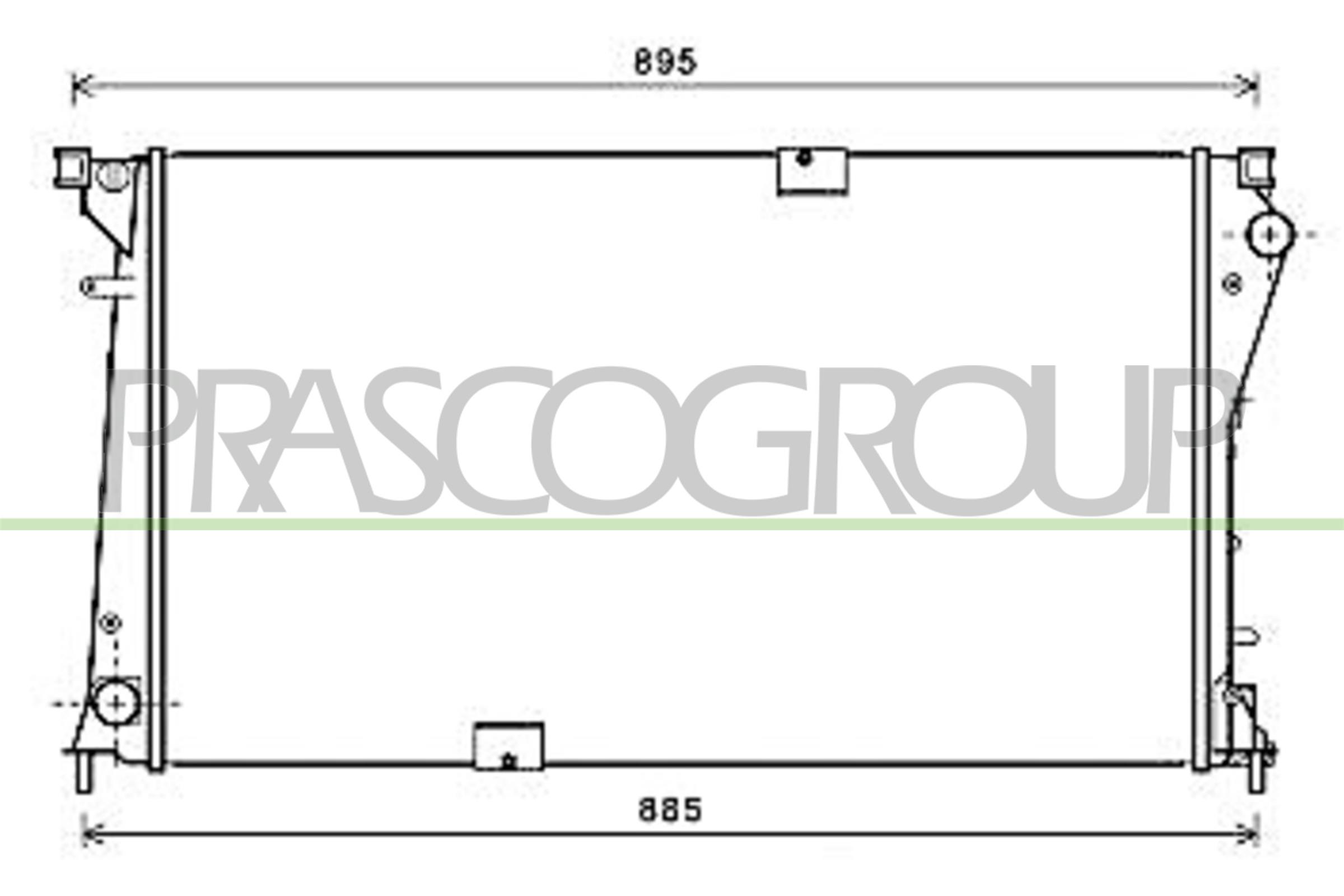 Radiatore, raffreddamento motore PRASCO DS952R005