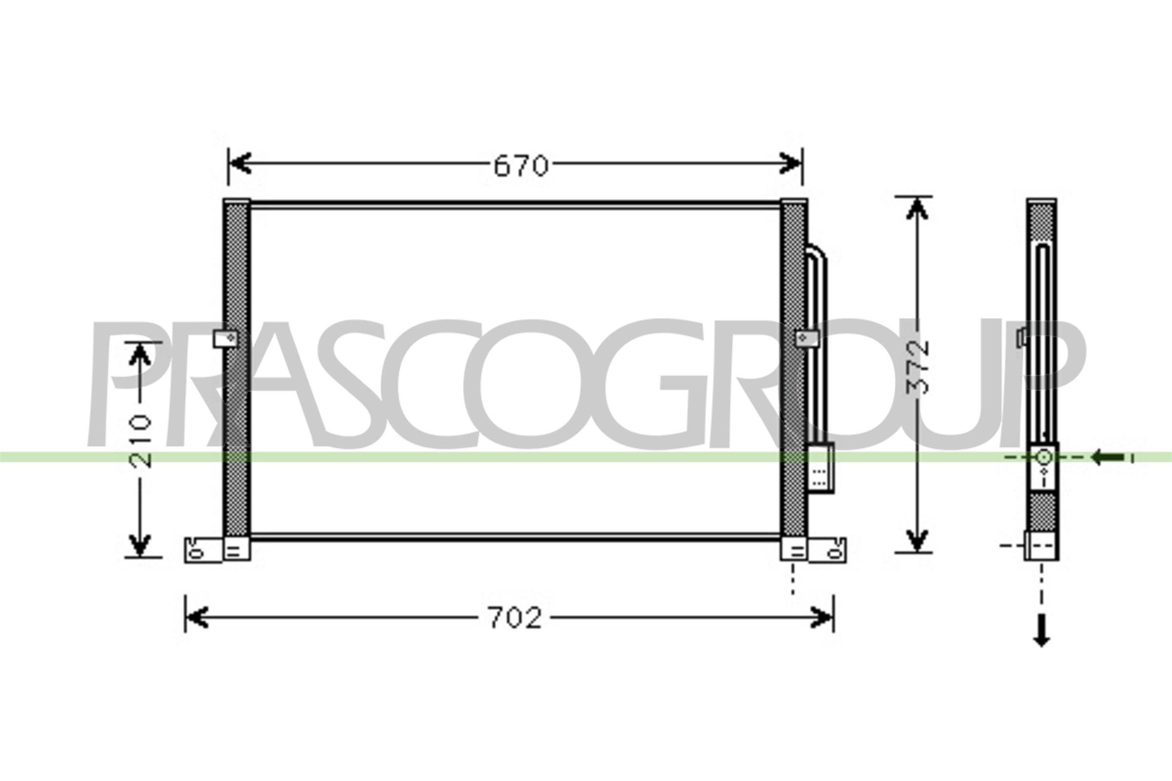 Condensatore, climatizzatore PRASCO FD107C001