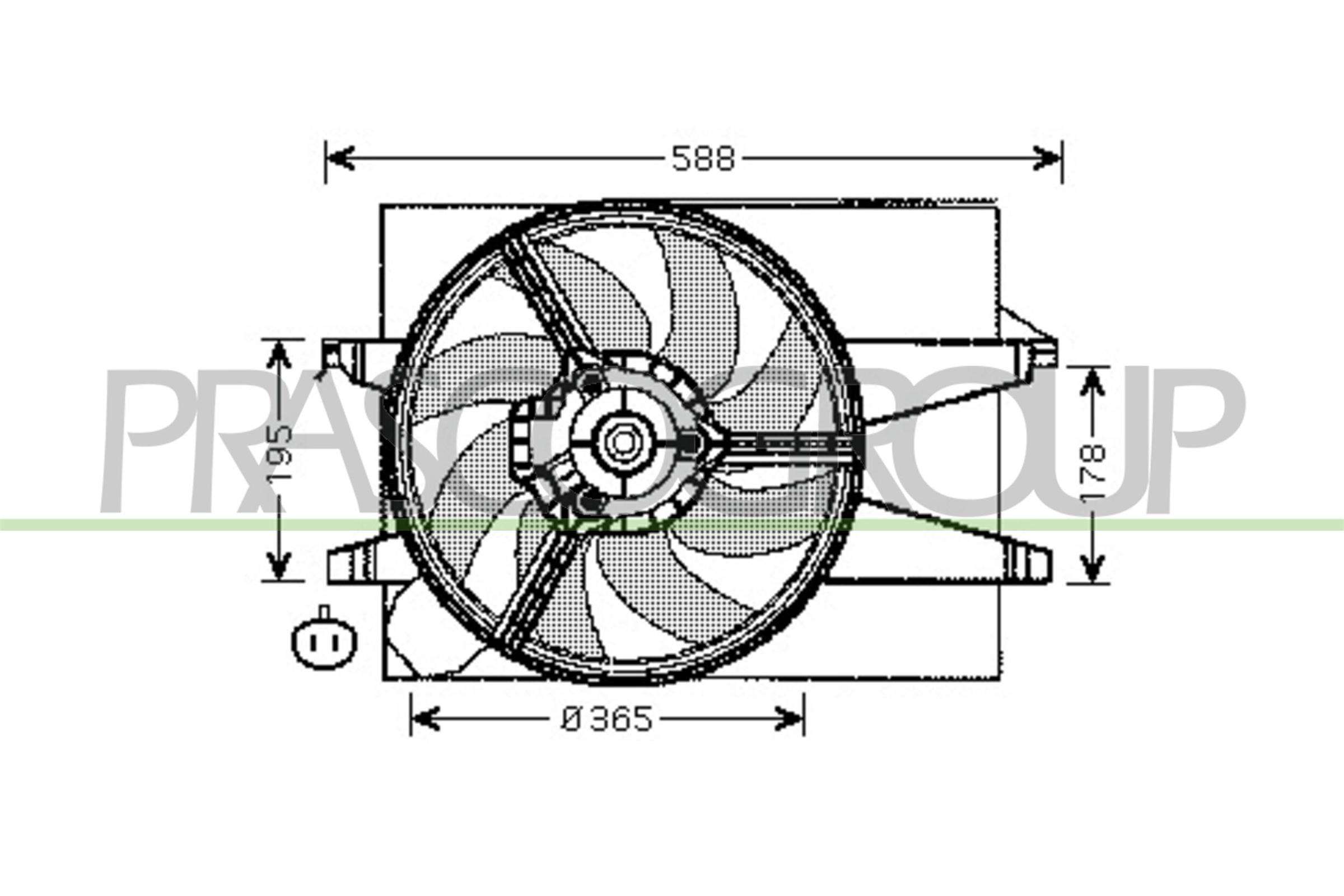 Ventola, raffreddamento motore PRASCO FD340F002