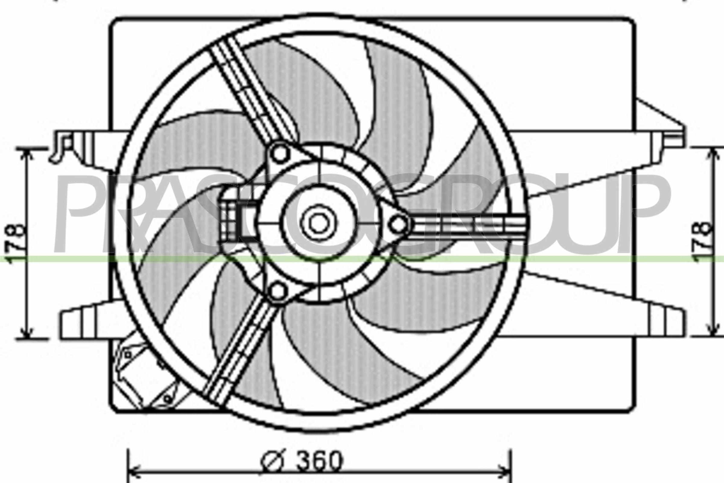 Ventola, raffreddamento motore PRASCO FD340F005