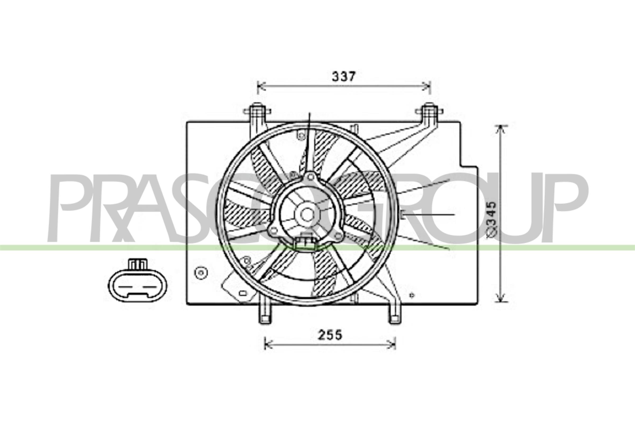 Ventola, raffreddamento motore PRASCO FD344F003
