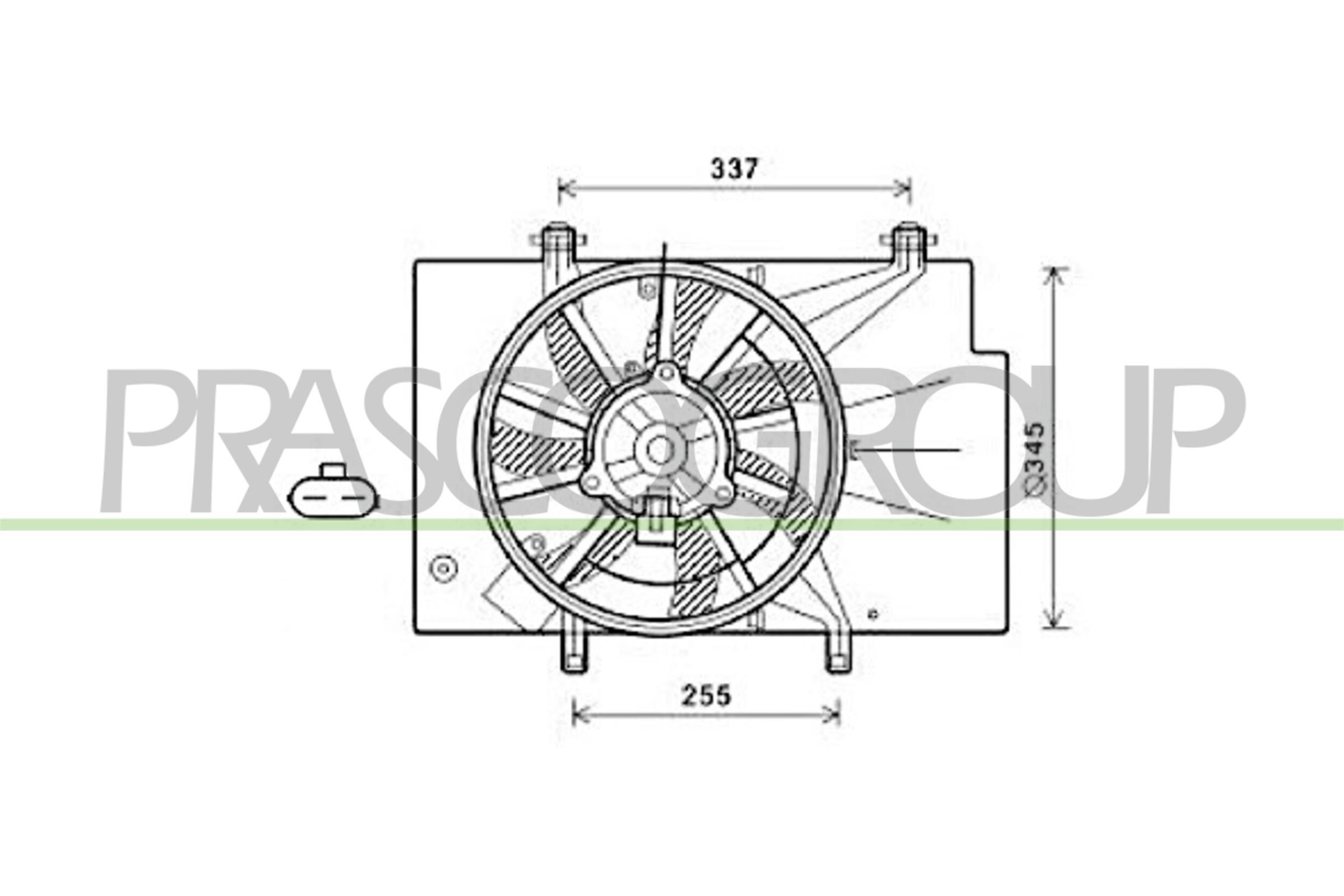 Ventola, raffreddamento motore PRASCO FD344F004