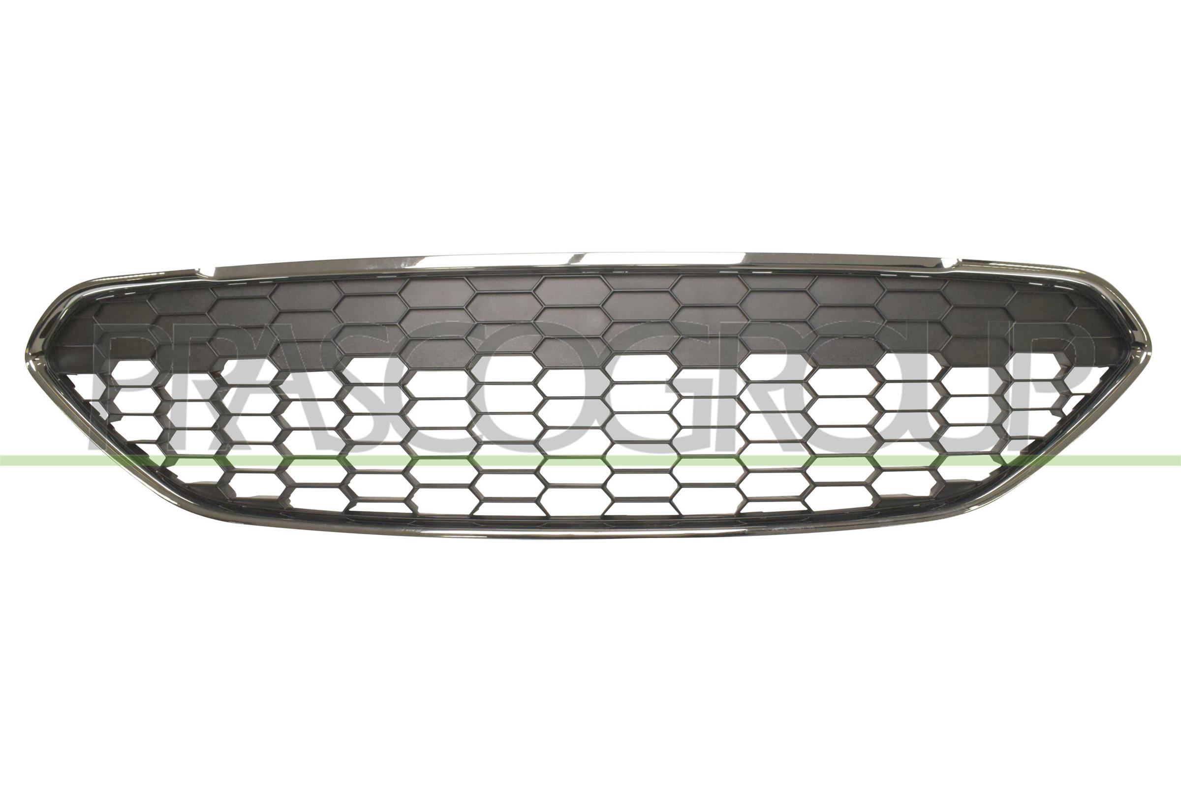 GRIGLIA RADIATORE NERA CON CORNICE CROMATA MOD. 02/16 >