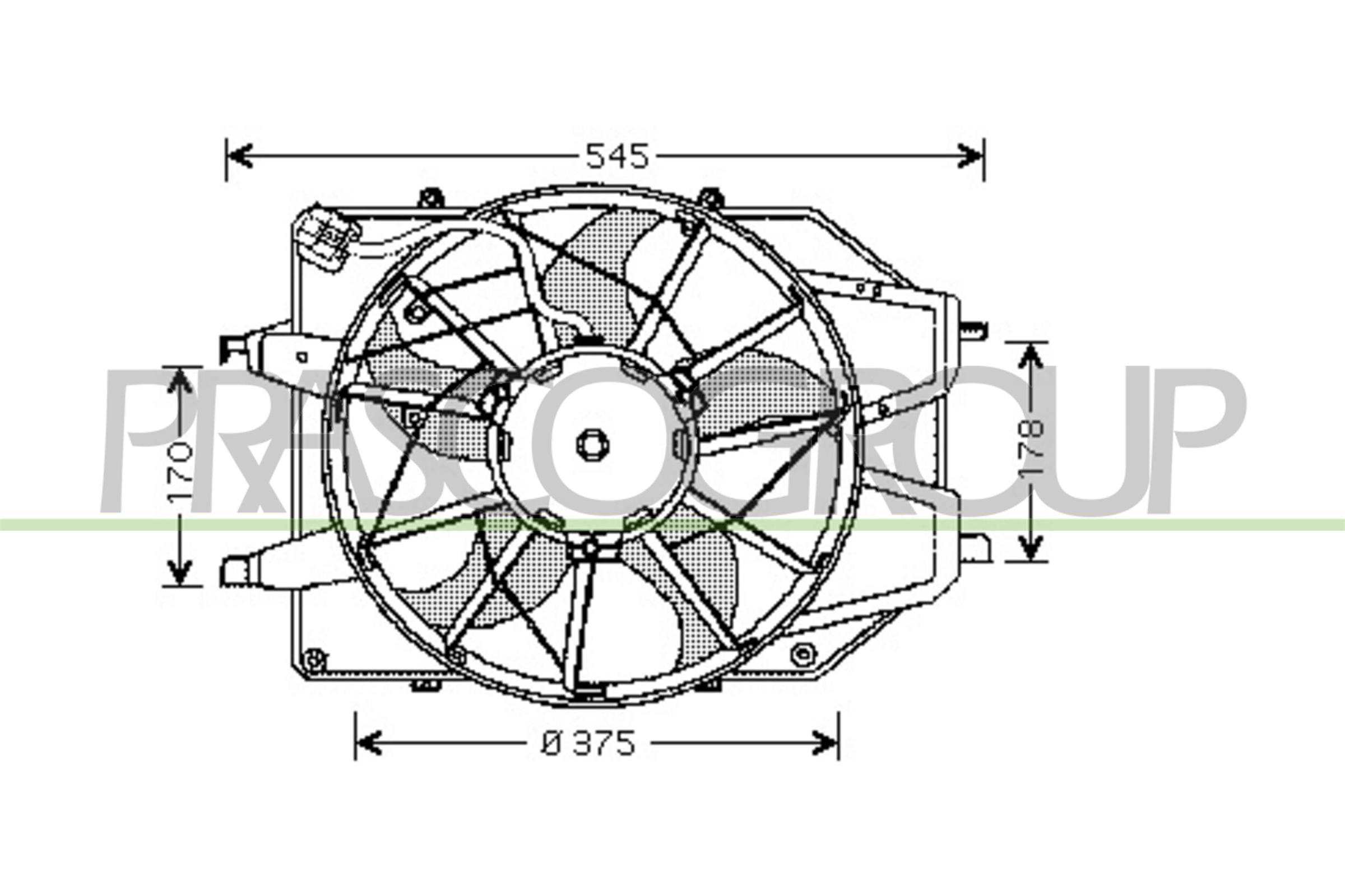 Ventola, raffreddamento motore PRASCO FD420F009