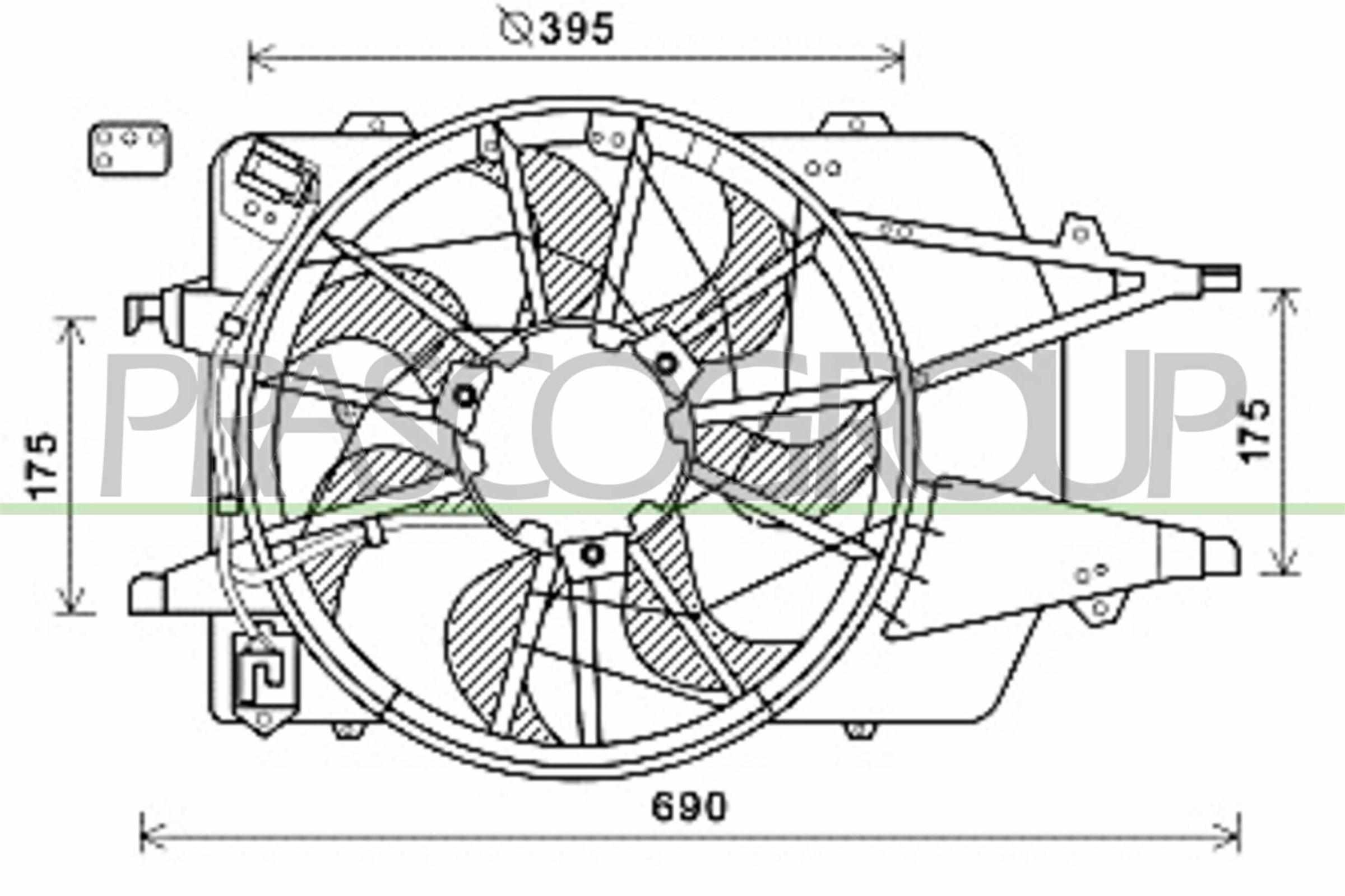 Ventola, raffreddamento motore PRASCO FD422F004