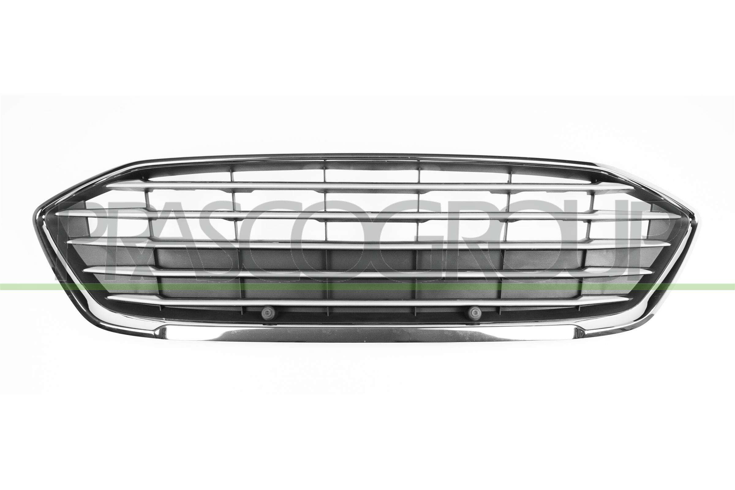 GRIGLIA RAD NERA CON MODANATURE CROMATE-CON CORNICE CROMATA FORD - FOCUS 07/18 -