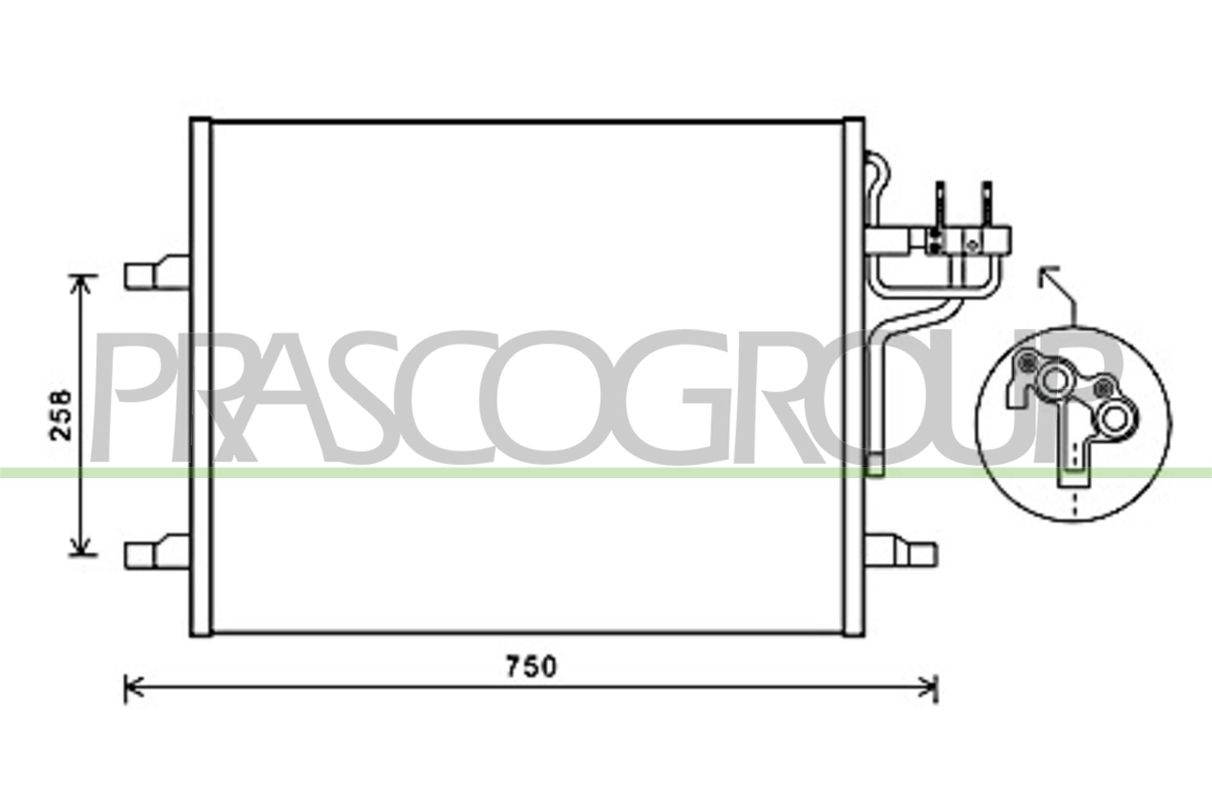 Condensatore, climatizzatore PRASCO FD802C001