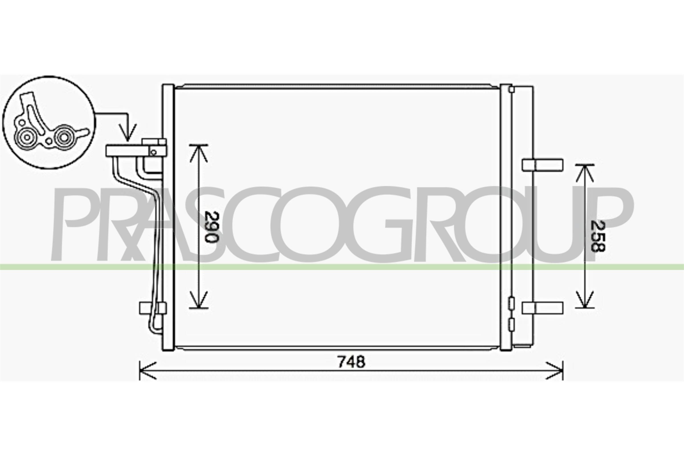 Condensatore, climatizzatore PRASCO FD804C001