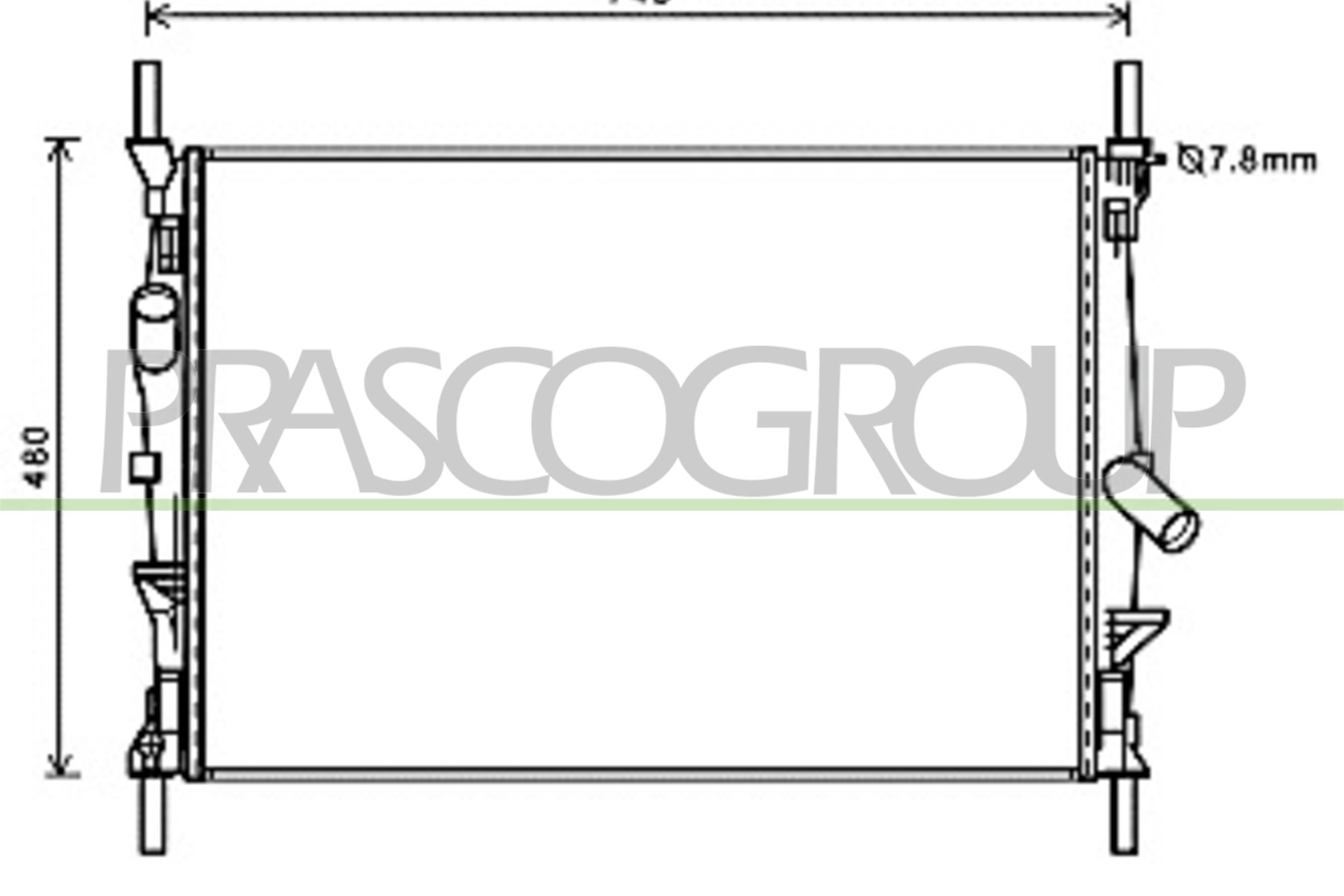 Radiatore, raffreddamento motore PRASCO FD912R004