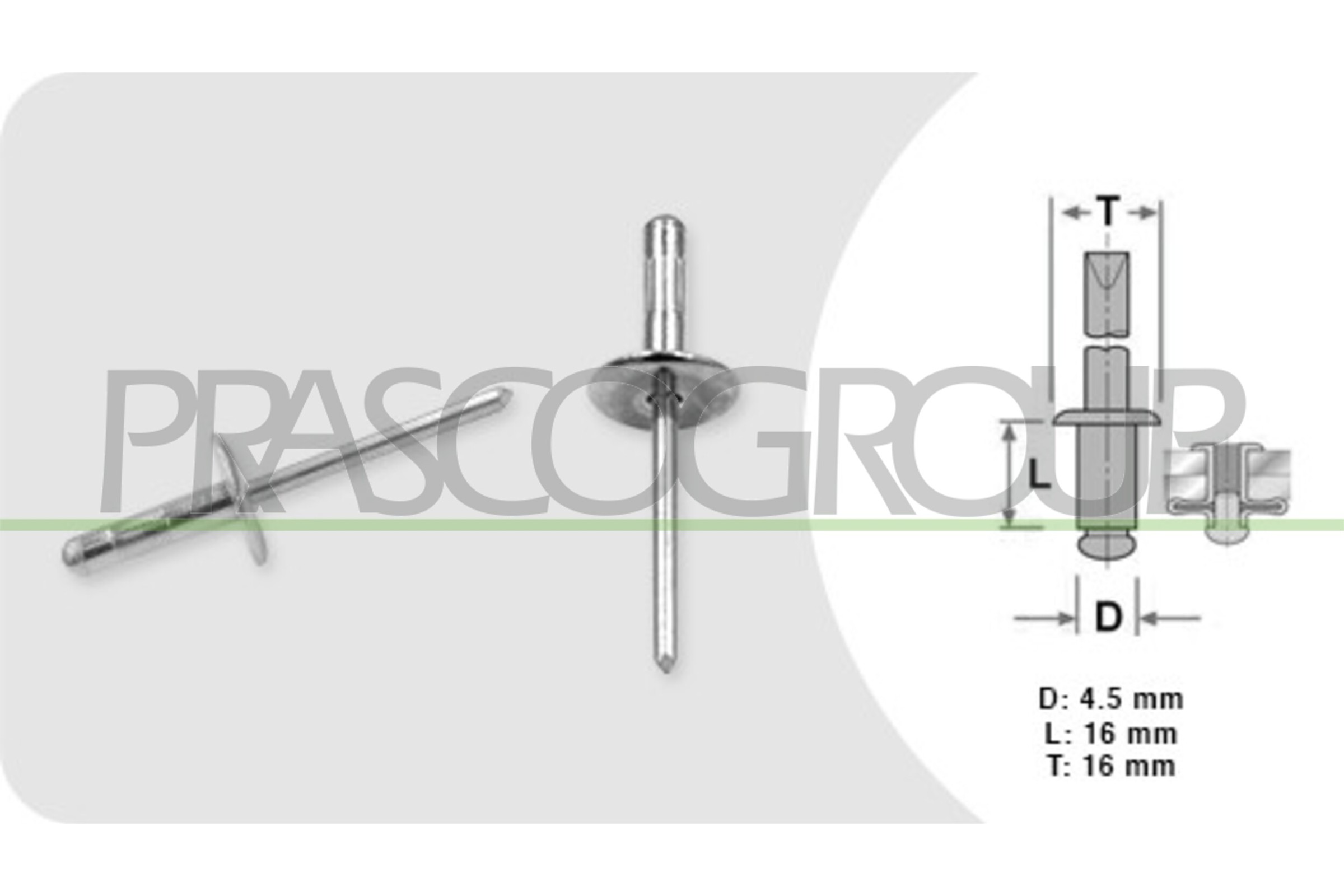 Kit clip d'arresto, carrozzeria PRASCO FT124CL05