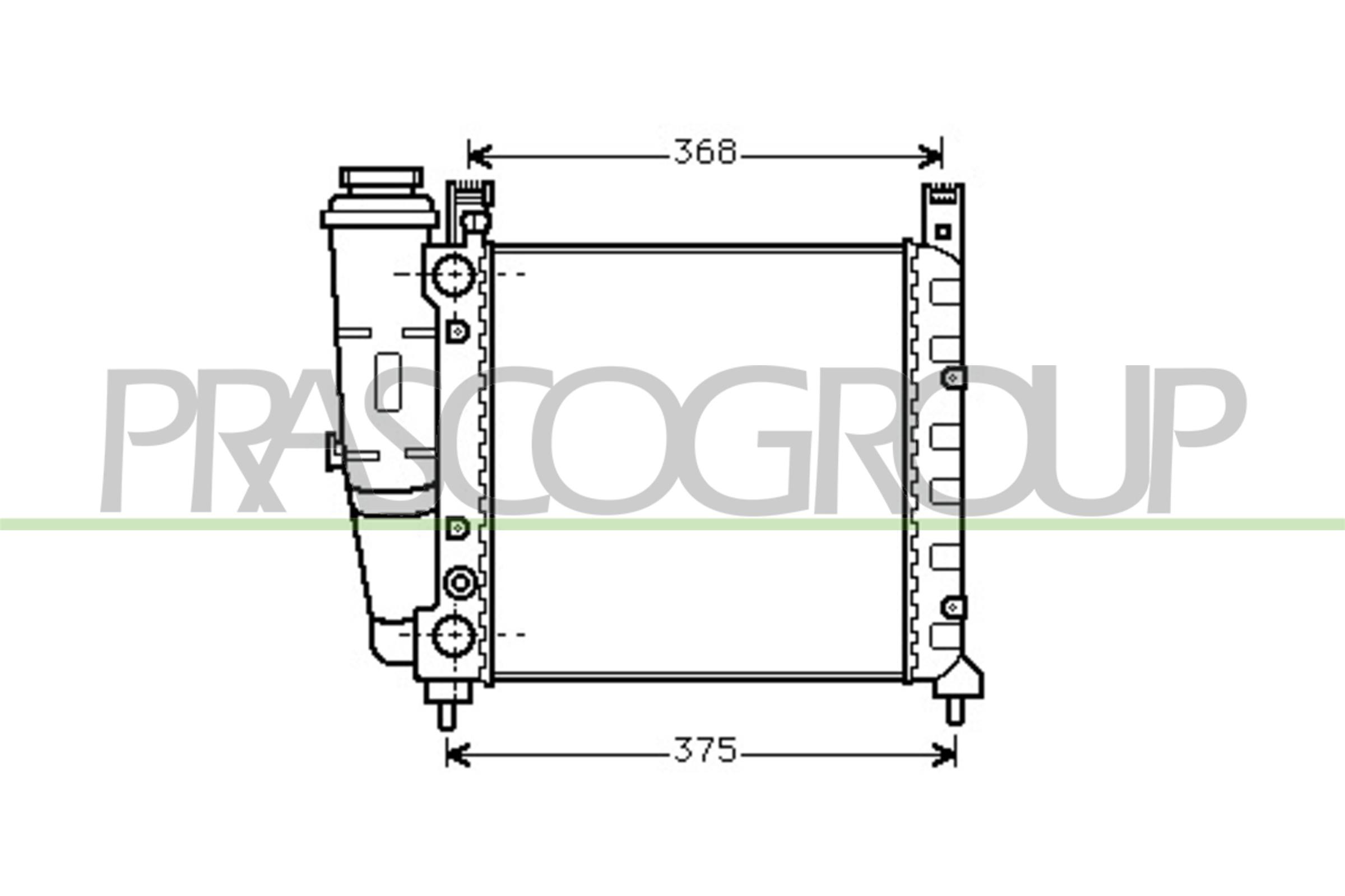 Radiatore, raffreddamento motore PRASCO FT127R001